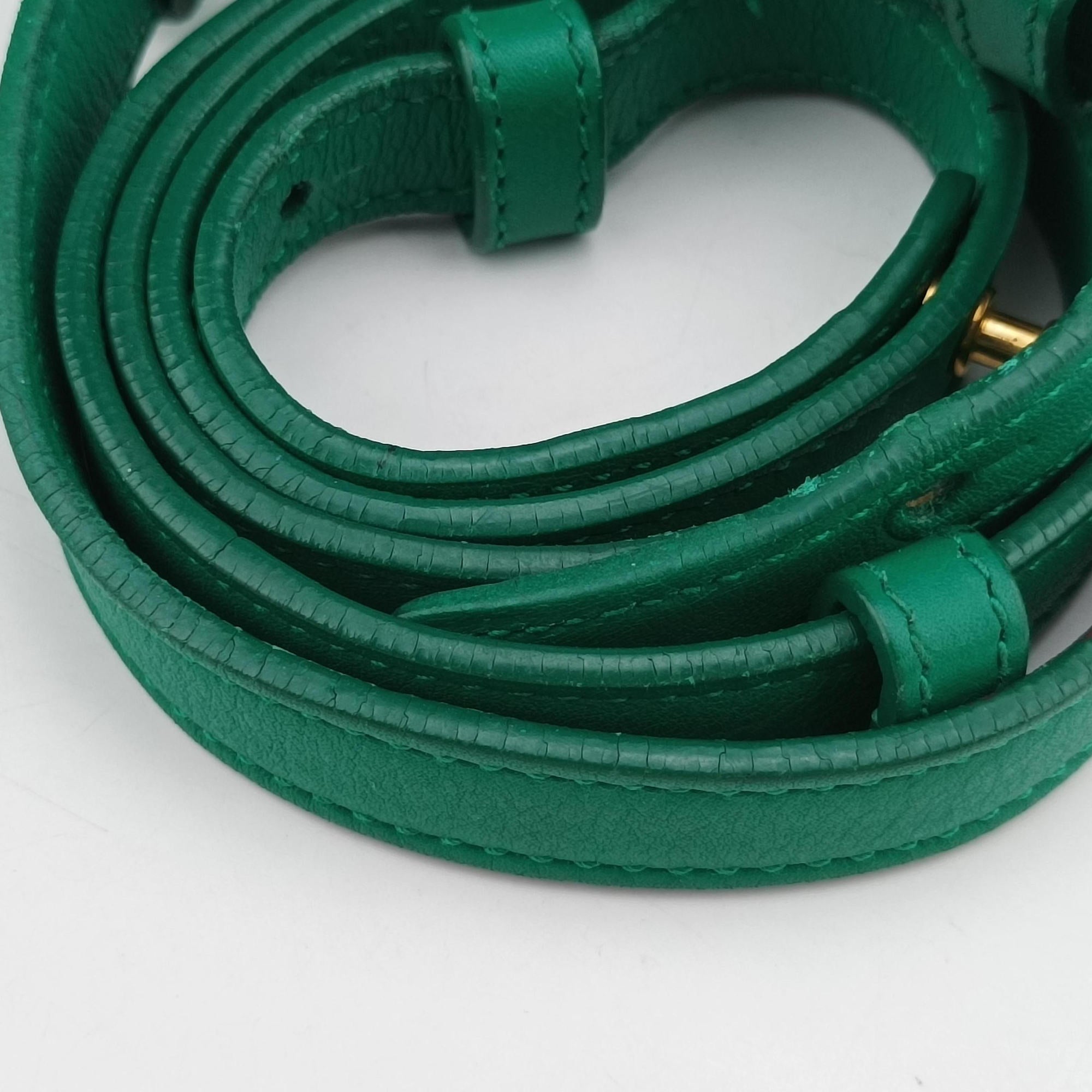 Y Ligne Petit Cabas Green Leather 311210 311210.498879Yライン プチカバス グリーン レザー 311210 311210.498879