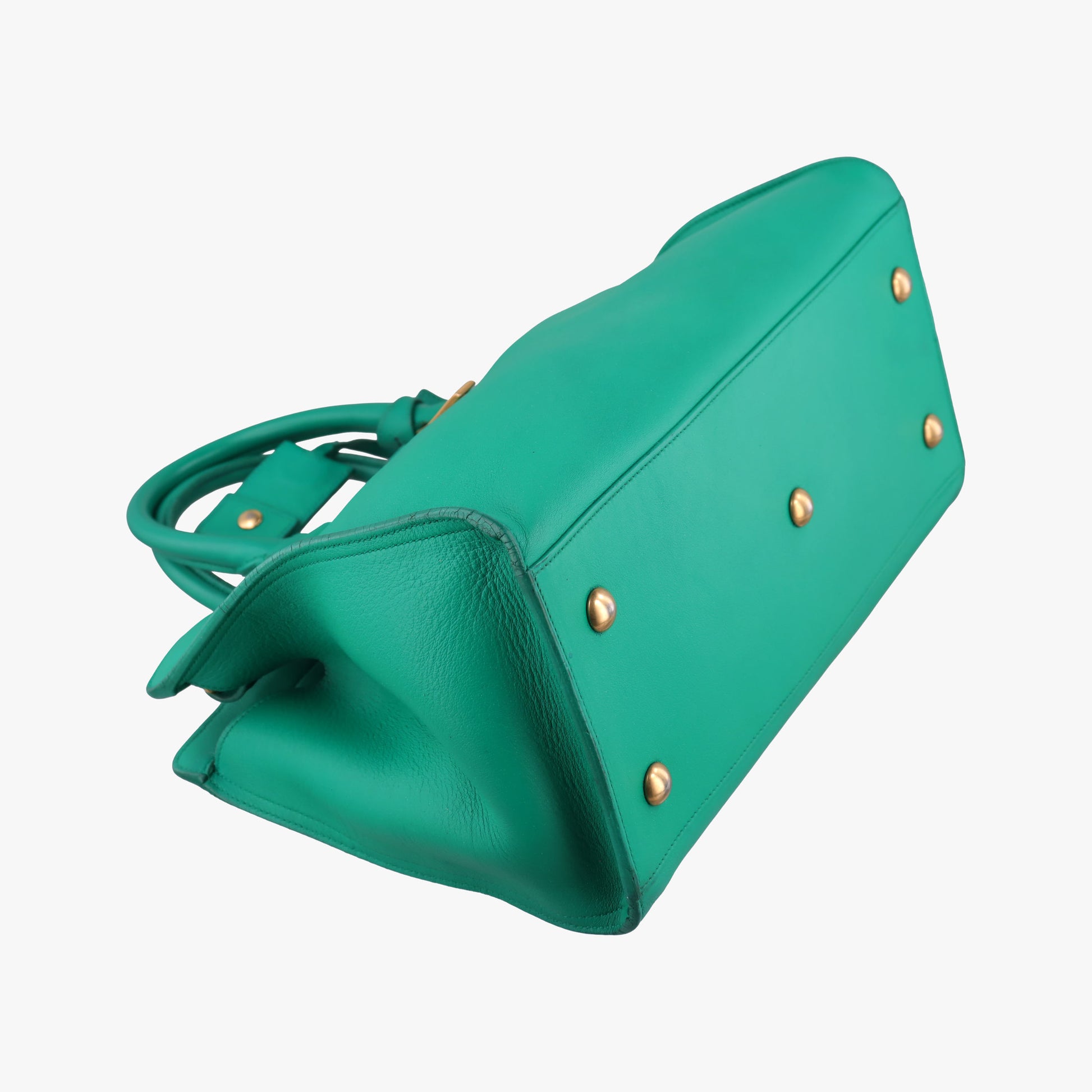 Y Ligne Petit Cabas Green Leather 311210 311210.498879Yライン プチカバス グリーン レザー 311210 311210.498879