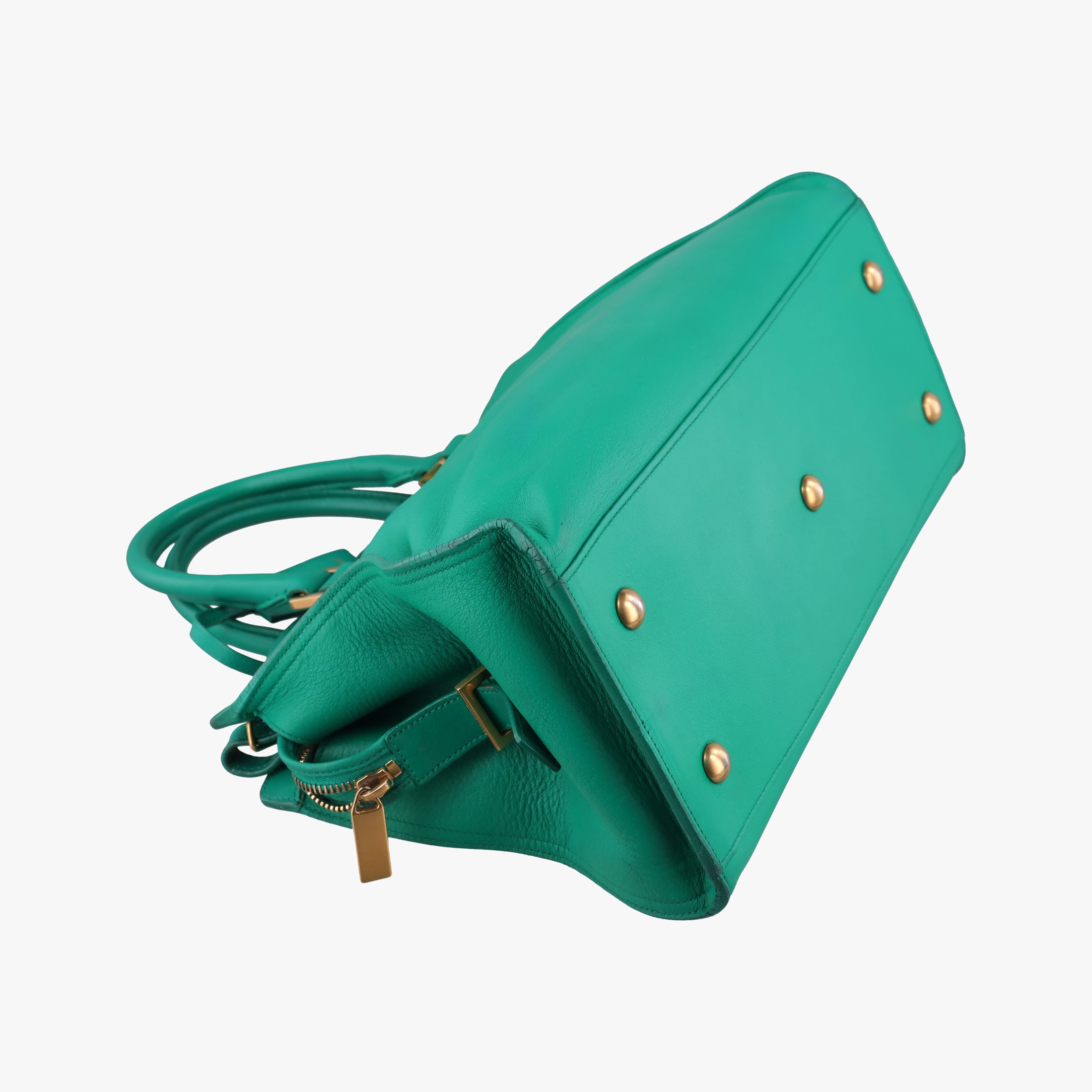 Y Ligne Petit Cabas Green Leather 311210 311210.498879Yライン プチカバス グリーン レザー 311210 311210.498879