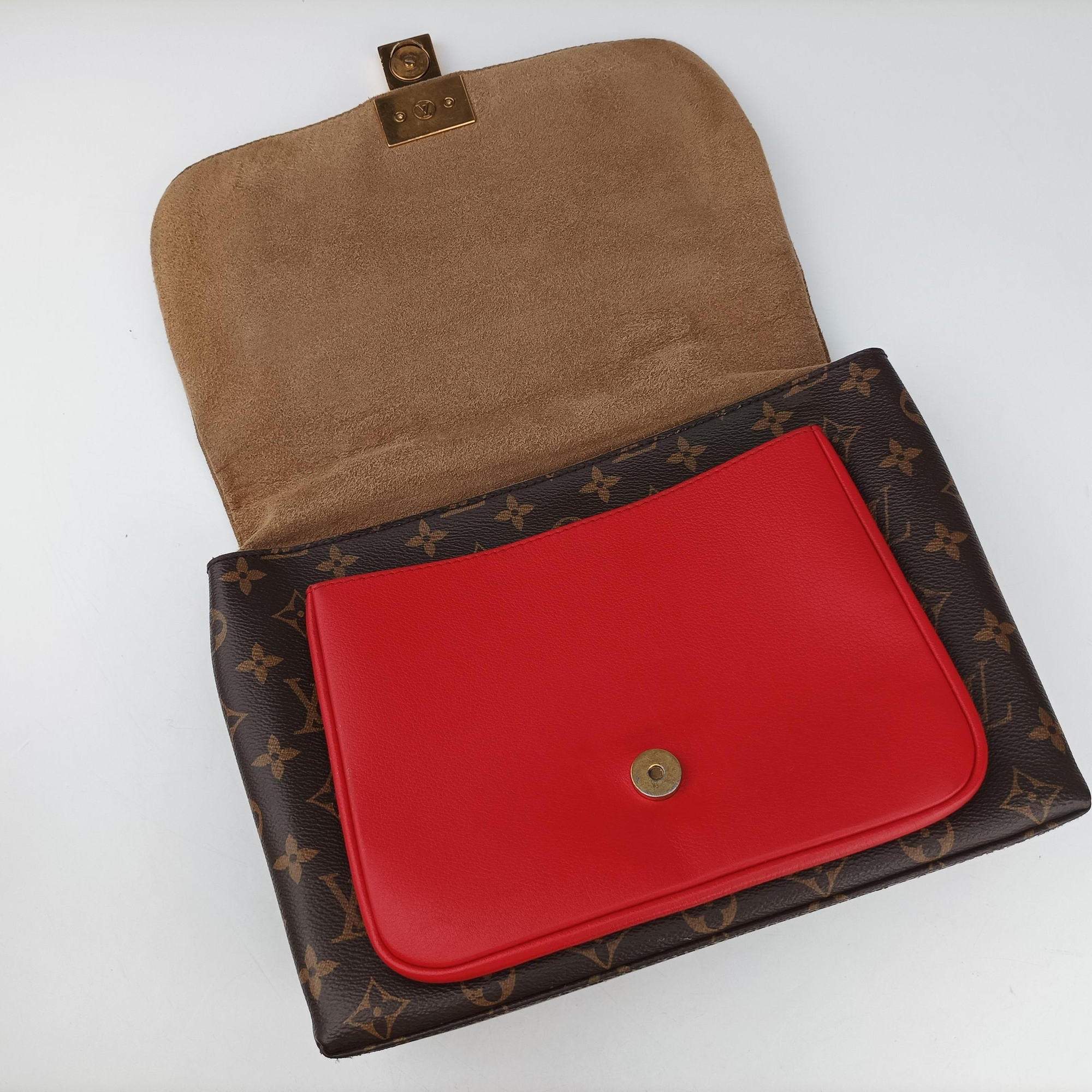 MARIGNAN Brown × Coquelicot Monogram Canvas×calf leather M44286 FL1119マリニャン モノグラム/ブラウン×コクリコ モノグラムキャンバス×カーフレザー M44286 FL1119