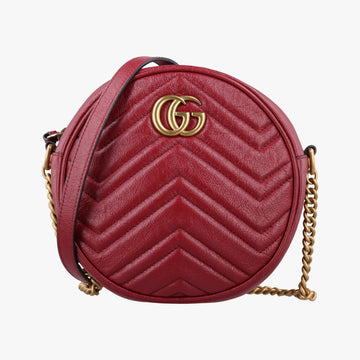 GG Marmont Red Leather 550154 I026698607GGマーモント レッド レザー 550154 I026698607