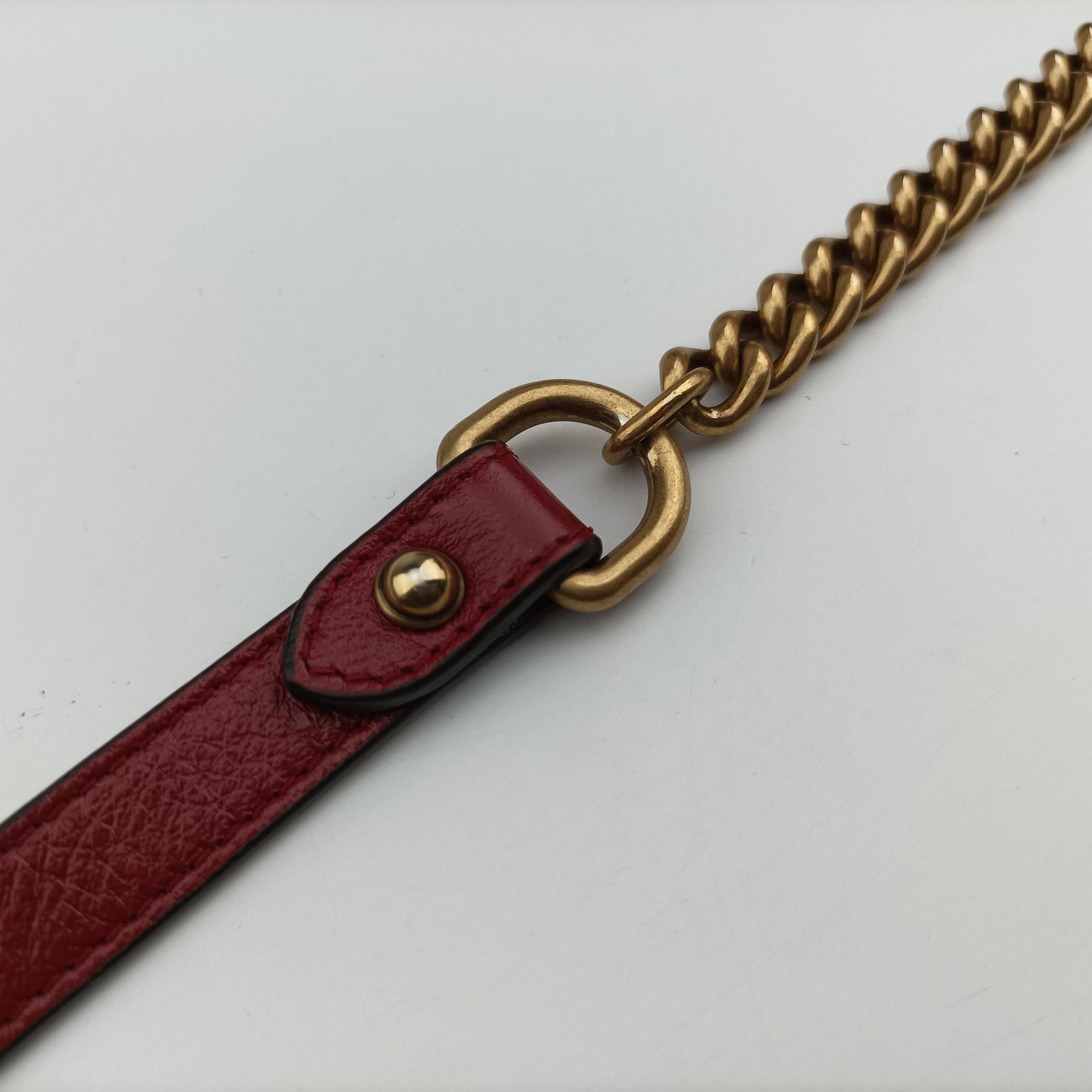 GG Marmont Red Leather 550154 I026698607GGマーモント レッド レザー 550154 I026698607