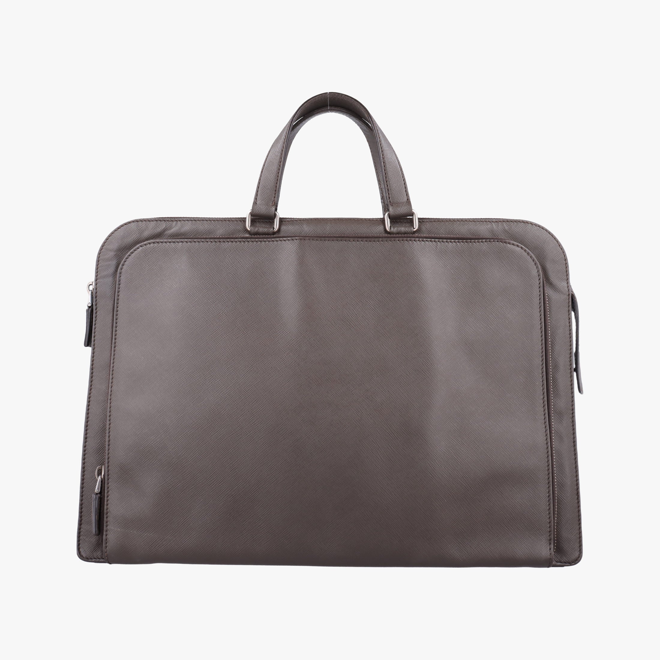 Triangle Logo Plate Grey Saffiano Leather 178589 7 D三角 ロゴ プレート グレー サフィアーノレザー 178589 7 D