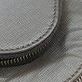 Triangle Logo Plate Grey Saffiano Leather 178589 7 D三角 ロゴ プレート グレー サフィアーノレザー 178589 7 D