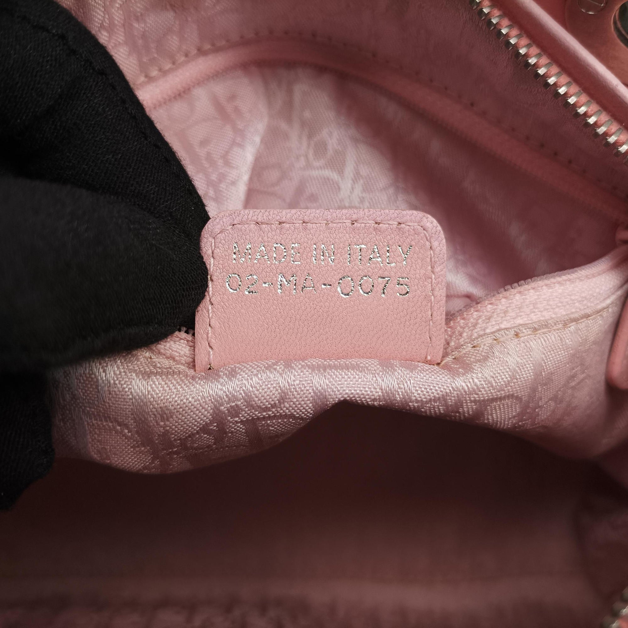 Lady Dior Pink lambskin 02-MA-0075レディディオール ピンク ラムスキン 02-MA-0075