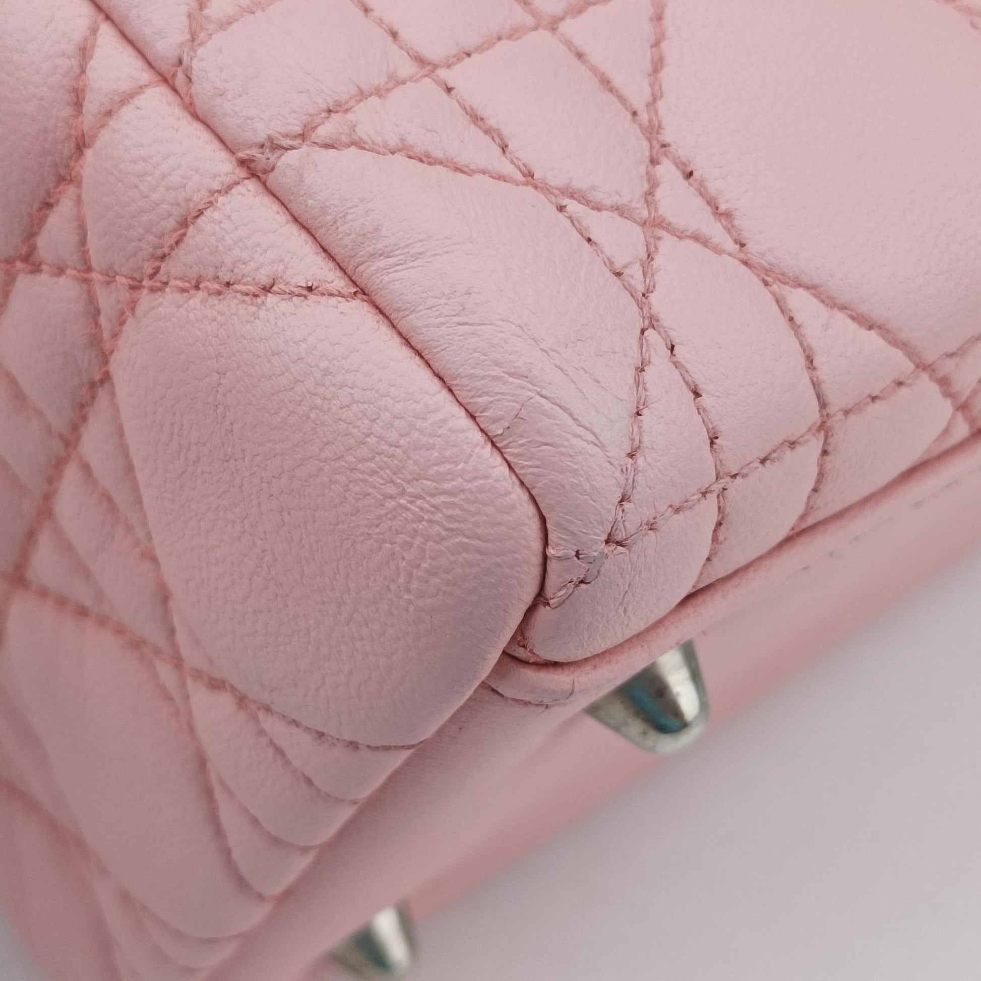 Lady Dior Pink lambskin 02-MA-0075レディディオール ピンク ラムスキン 02-MA-0075