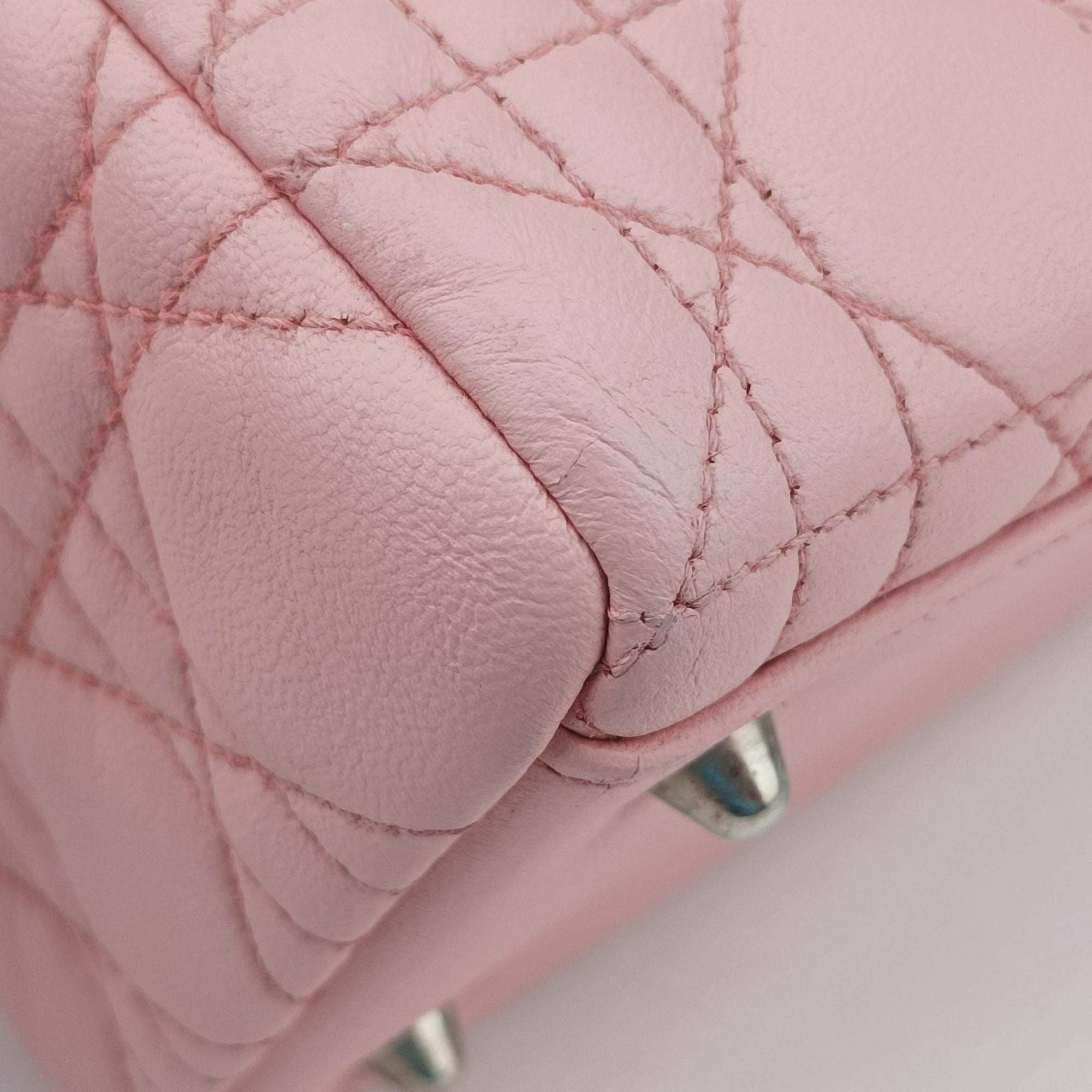 Lady Dior Pink lambskin 02-MA-0075レディディオール ピンク ラムスキン 02-MA-0075
