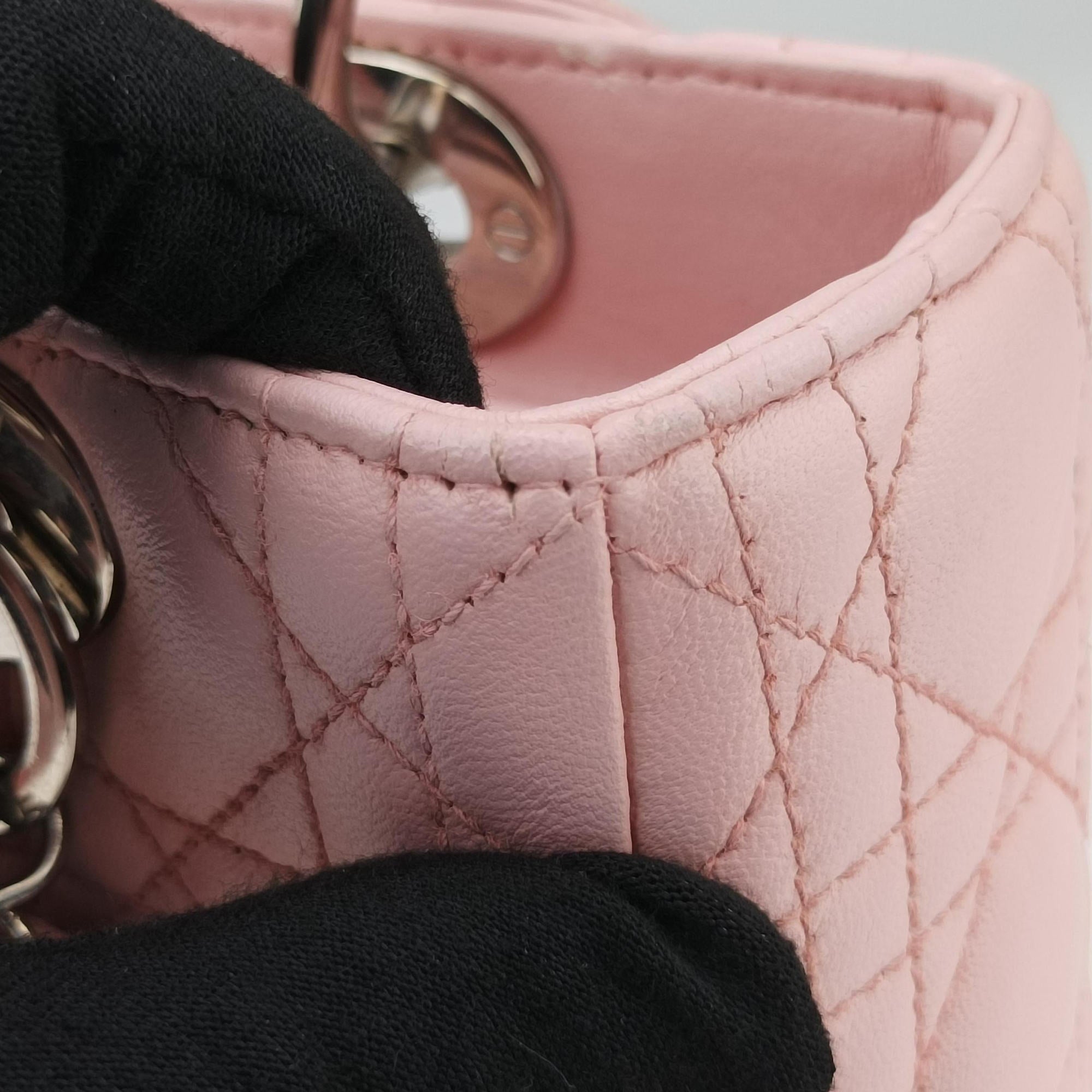 Lady Dior Pink lambskin 02-MA-0075レディディオール ピンク ラムスキン 02-MA-0075