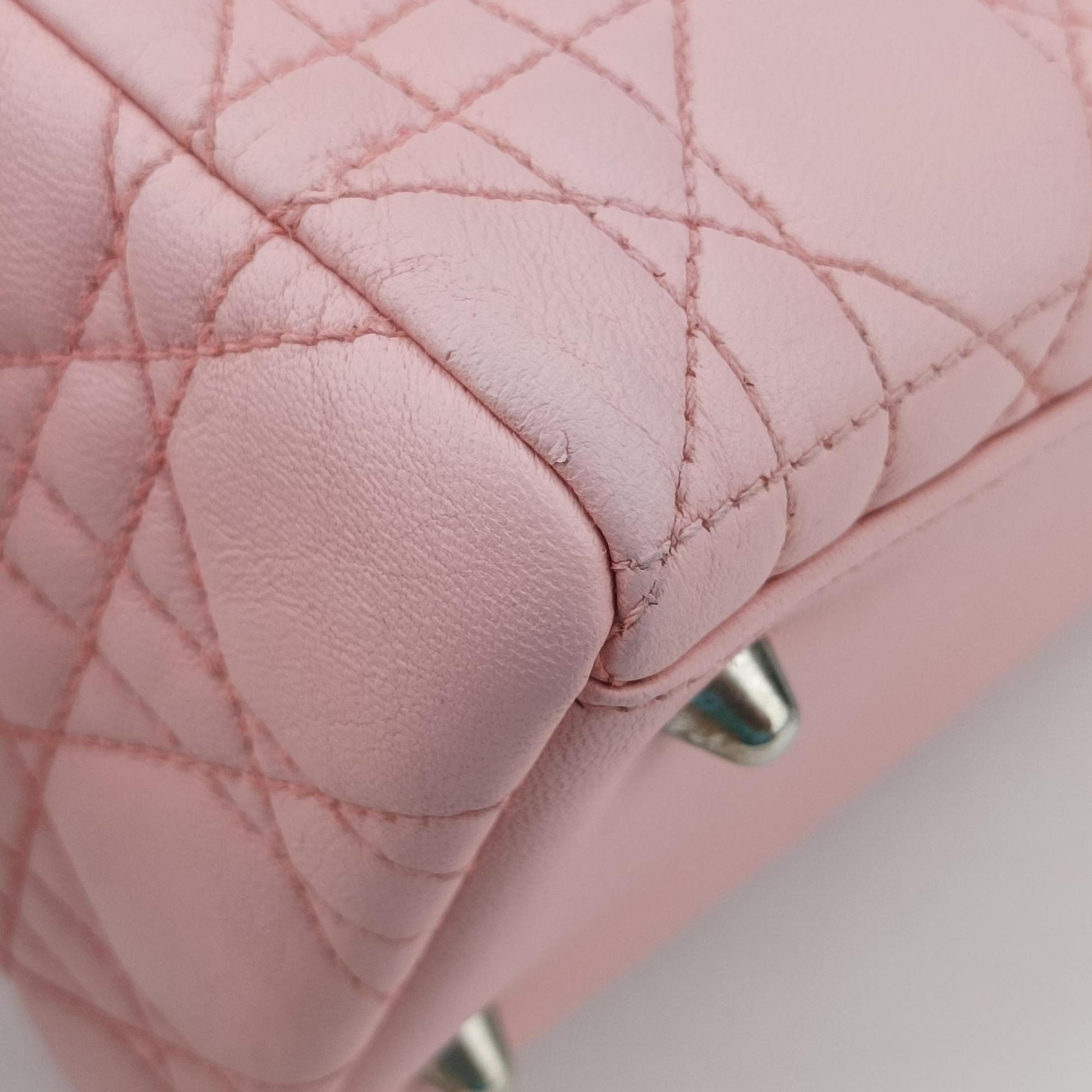 Lady Dior Pink lambskin 02-MA-0075レディディオール ピンク ラムスキン 02-MA-0075