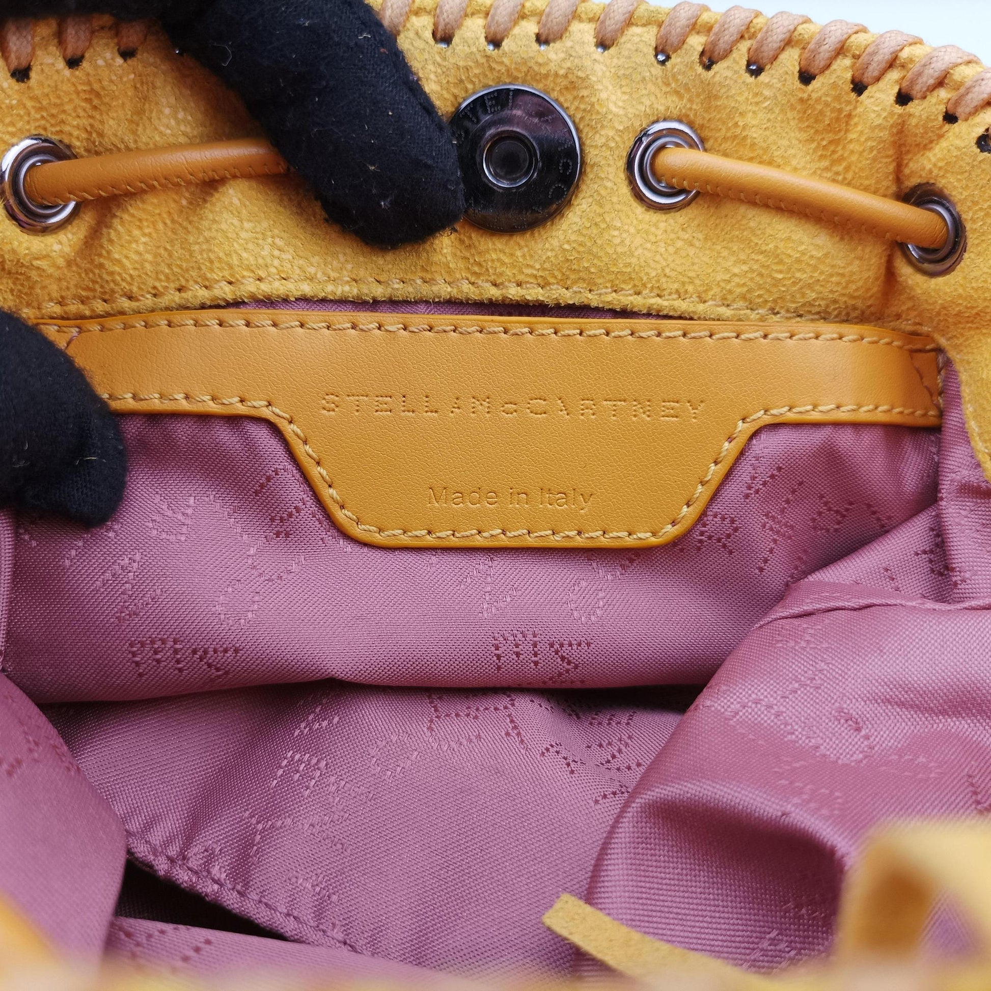 Falabella Yellow Suede × Leather 410875 W9645 SP16 512064 10ファラベラ イエロー スエード×レザー 410875 W9645 SP16 512064 10