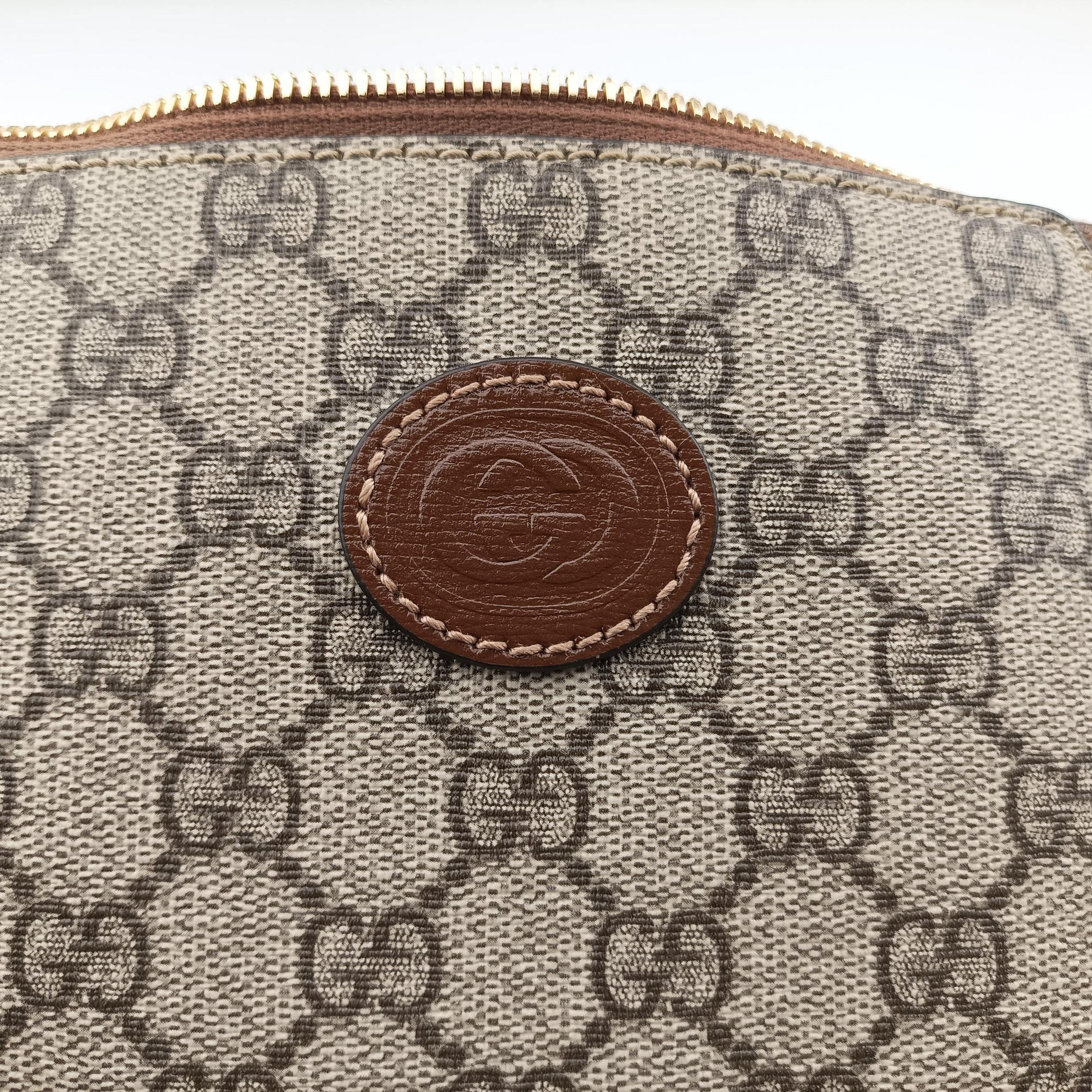 Interlocking G Messenger Beige × Brown PVC coated canvas× Leather 723306 D039085555インターロッキングG ベージュ × ブラウン PVCコーティングキャンバス× レザー 723306 D039085555