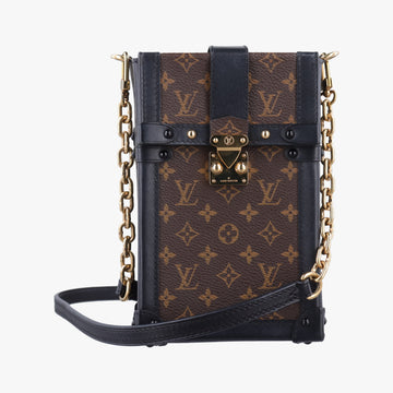 Vertical Trunk Pochette Brown×Black Monogram Canvas x leather M63913 FZ4199 IC Chipポシェット トランクヴェルティカル ブラウンxブラック モノグラムキャンバス×レザー M63913 FZ4199 ICチップ