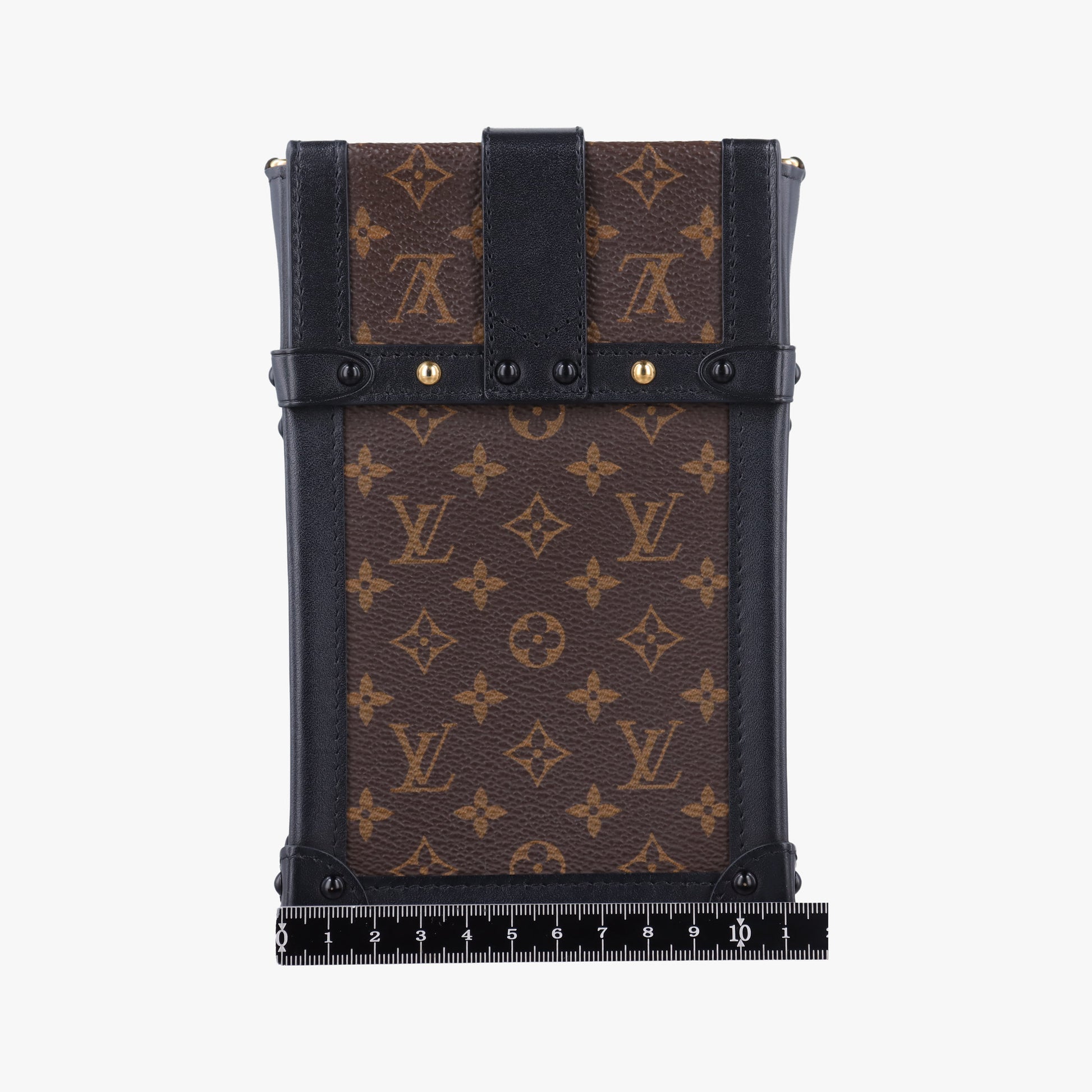 Vertical Trunk Pochette Brown×Black Monogram Canvas x leather M63913 FZ4199 IC Chipポシェット トランクヴェルティカル ブラウンxブラック モノグラムキャンバス×レザー M63913 FZ4199 ICチップ