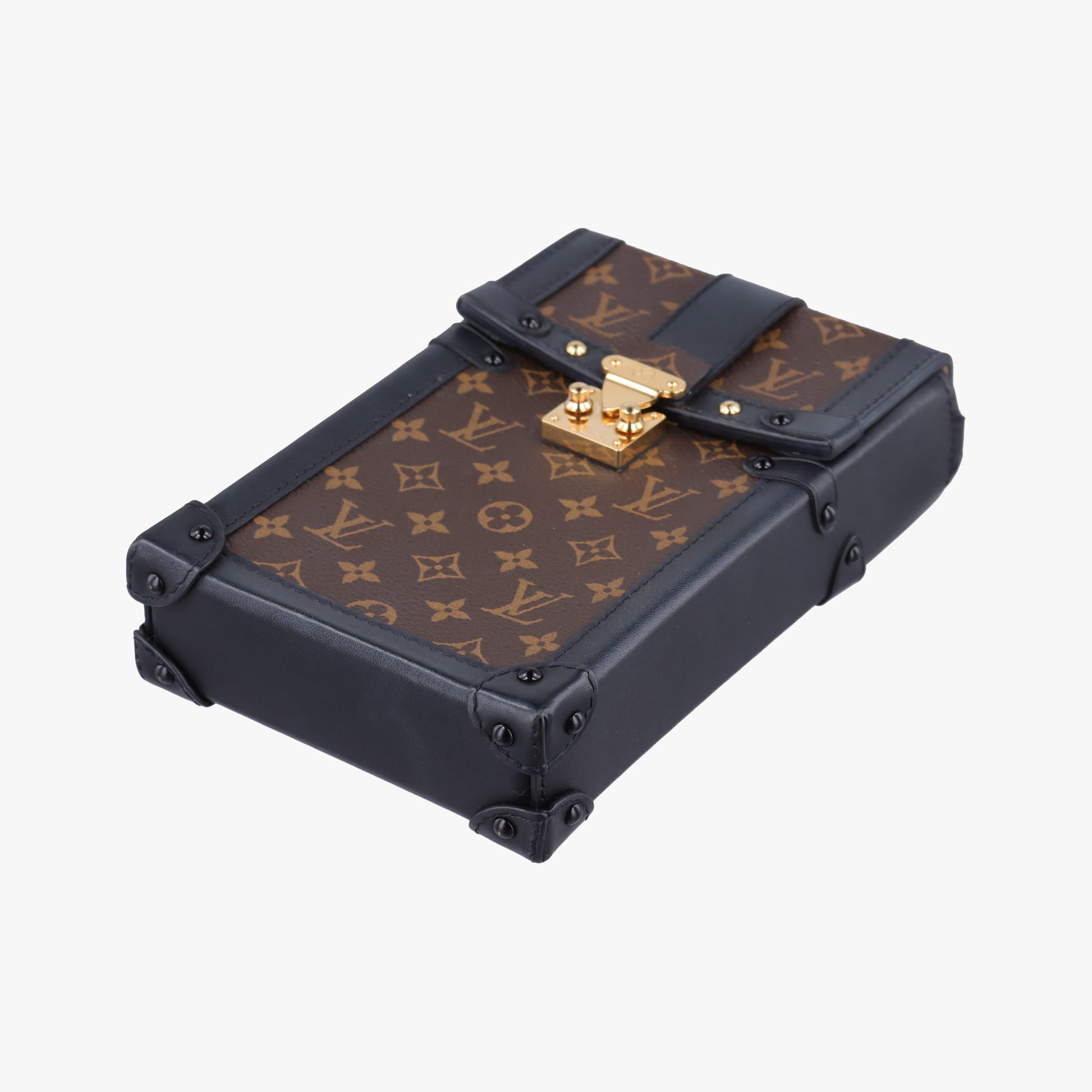 Vertical Trunk Pochette Brown×Black Monogram Canvas x leather M63913 FZ4199 IC Chipポシェット トランクヴェルティカル ブラウンxブラック モノグラムキャンバス×レザー M63913 FZ4199 ICチップ