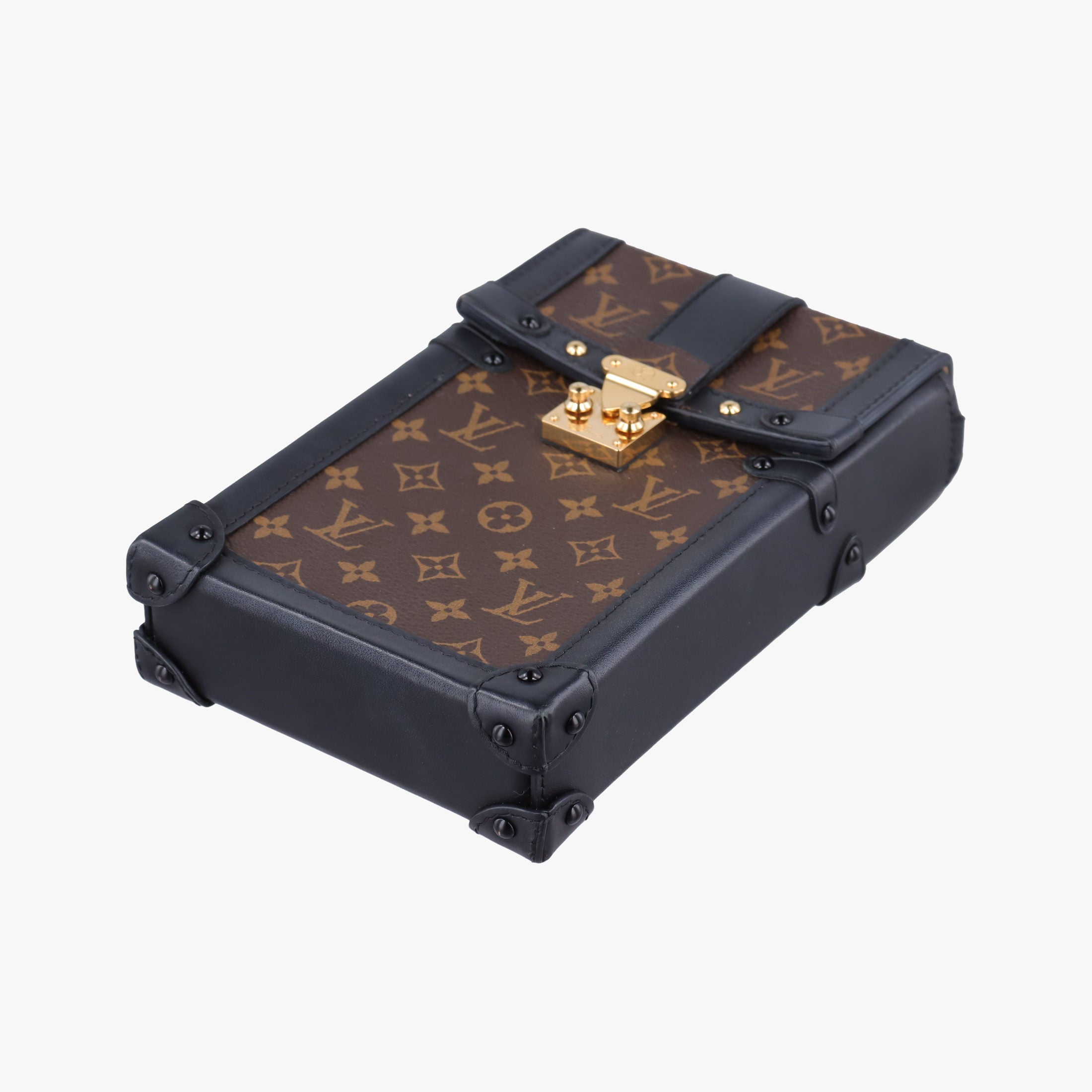 Vertical Trunk Pochette Brown×Black Monogram Canvas x leather M63913 FZ4199 IC Chipポシェット トランクヴェルティカル ブラウンxブラック モノグラムキャンバス×レザー M63913 FZ4199 ICチップ