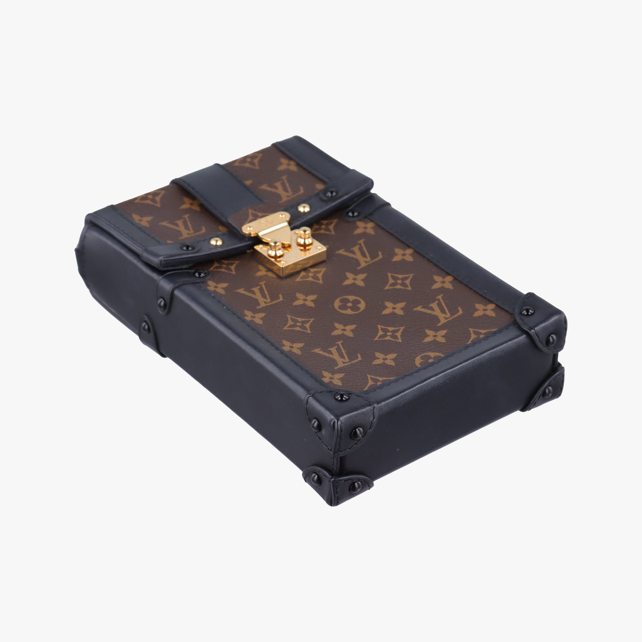 Vertical Trunk Pochette Brown×Black Monogram Canvas x leather M63913 FZ4199 IC Chipポシェット トランクヴェルティカル ブラウンxブラック モノグラムキャンバス×レザー M63913 FZ4199 ICチップ