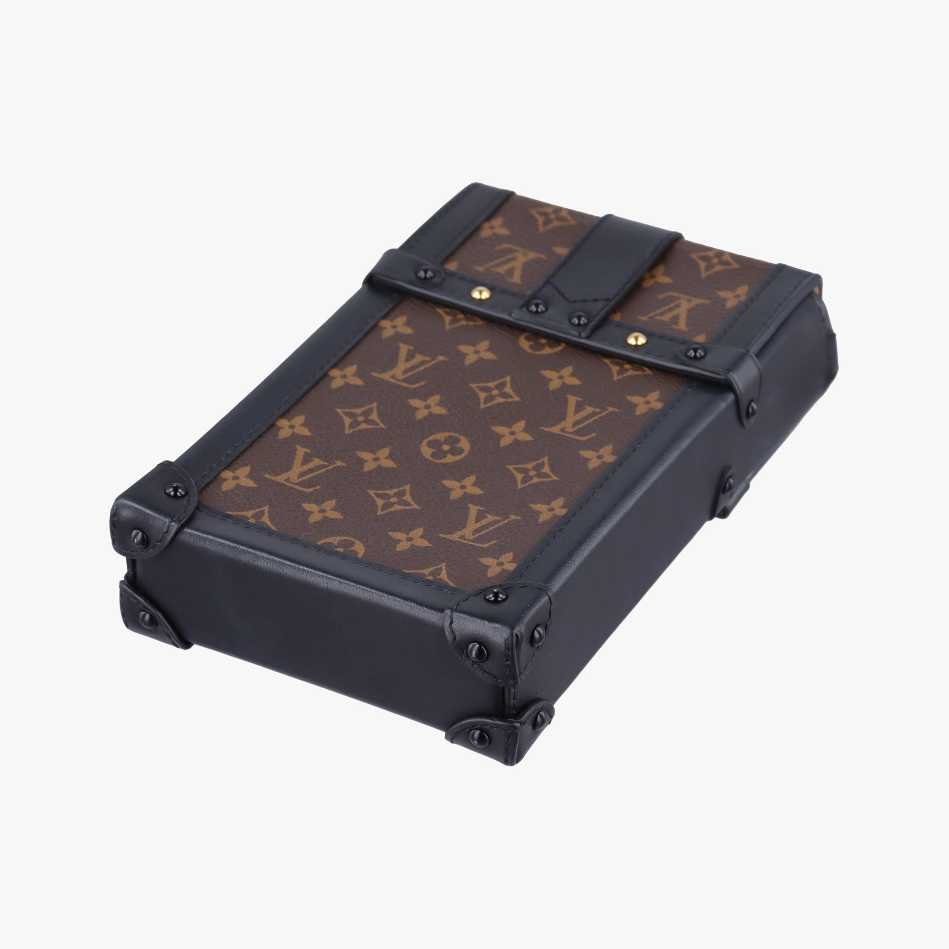 Vertical Trunk Pochette Brown×Black Monogram Canvas x leather M63913 FZ4199 IC Chipポシェット トランクヴェルティカル ブラウンxブラック モノグラムキャンバス×レザー M63913 FZ4199 ICチップ