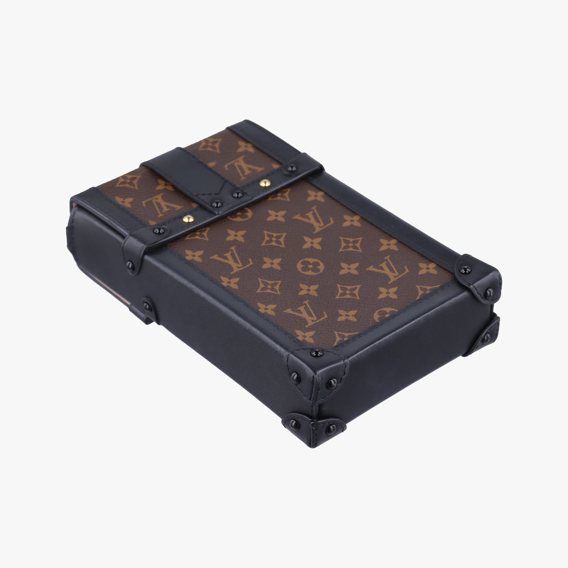 Vertical Trunk Pochette Brown×Black Monogram Canvas x leather M63913 FZ4199 IC Chipポシェット トランクヴェルティカル ブラウンxブラック モノグラムキャンバス×レザー M63913 FZ4199 ICチップ