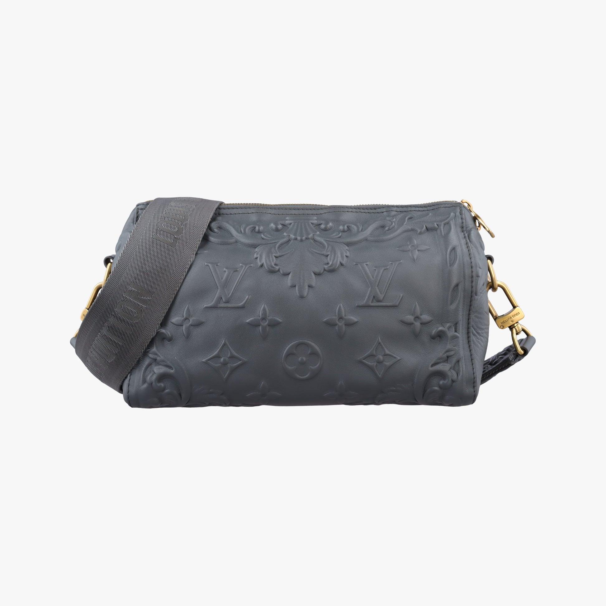 Versailles Ornament City Keepall Dark Shadow Gray Debossed Monogram M21835 IC Chipヴェルサイユ オーナメント シティ キーポル ダークシャドウ グレー モノグラム・デボス M21835 ICチップ