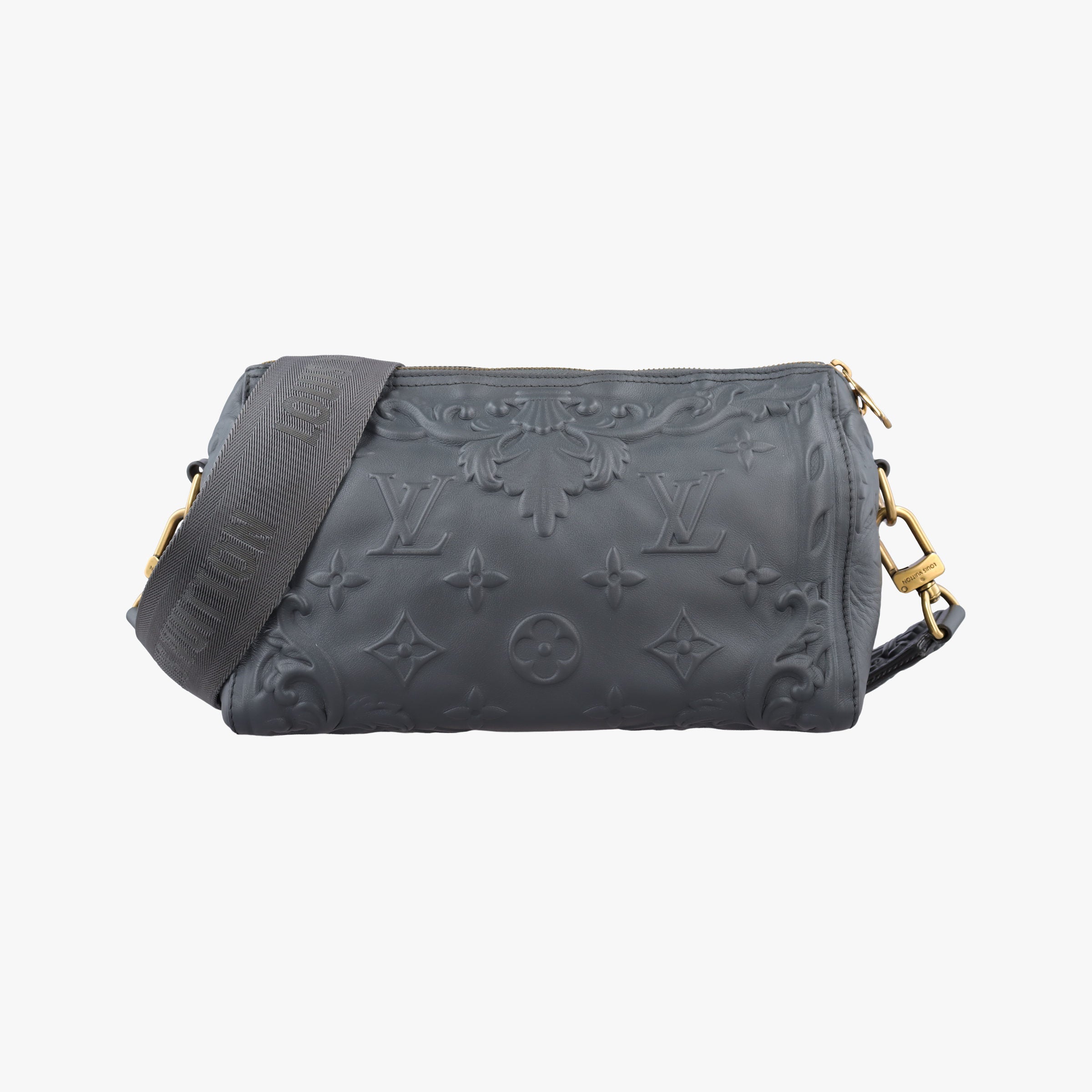 Versailles Ornament City Keepall Dark Shadow Gray Debossed Monogram M21835 IC Chipヴェルサイユ オーナメント シティ キーポル ダークシャドウ グレー モノグラム・デボス M21835 ICチップ