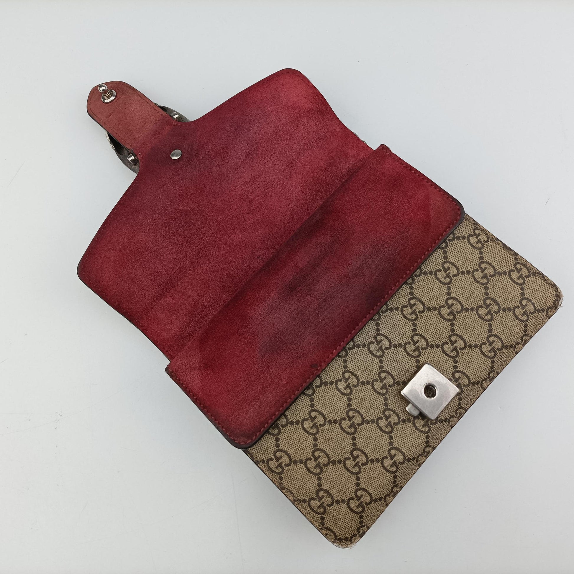 Dionysus beige×red×multicolor PVC coated canvas × suede 421970 D024705047ディオニュソス ベージュ×レッド×マルチカラー PVCコーティングキャンバス×スエード 421970 D024705047