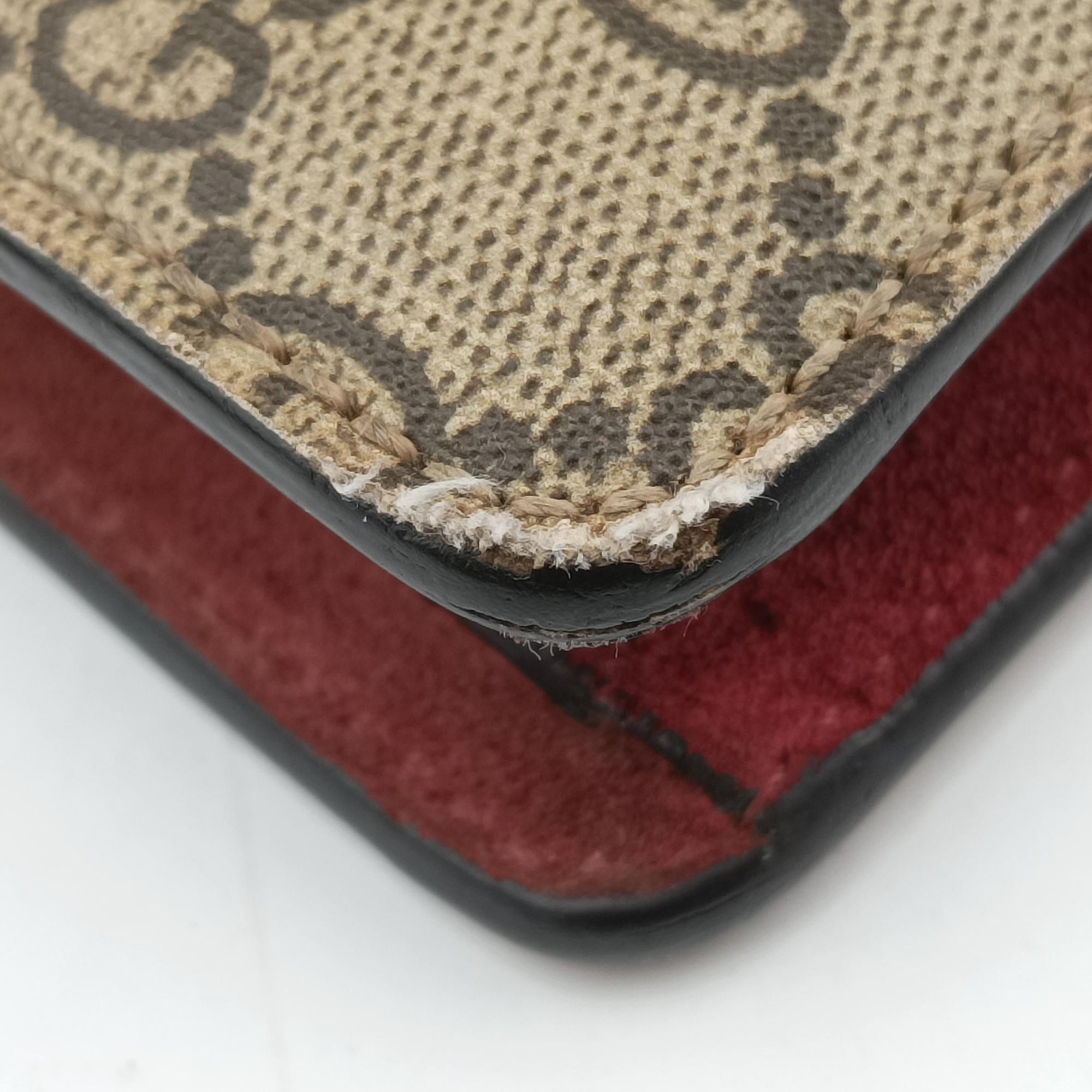 Dionysus beige×red×multicolor PVC coated canvas × suede 421970 D024705047ディオニュソス ベージュ×レッド×マルチカラー PVCコーティングキャンバス×スエード 421970 D024705047