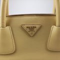 Tote bag YellowxWhite Saffiano leather 7/R 164トートバッグ イエローxホワイト サフィアーノレザー 7/R 164