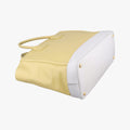 Tote bag YellowxWhite Saffiano leather 7/R 164トートバッグ イエローxホワイト サフィアーノレザー 7/R 164