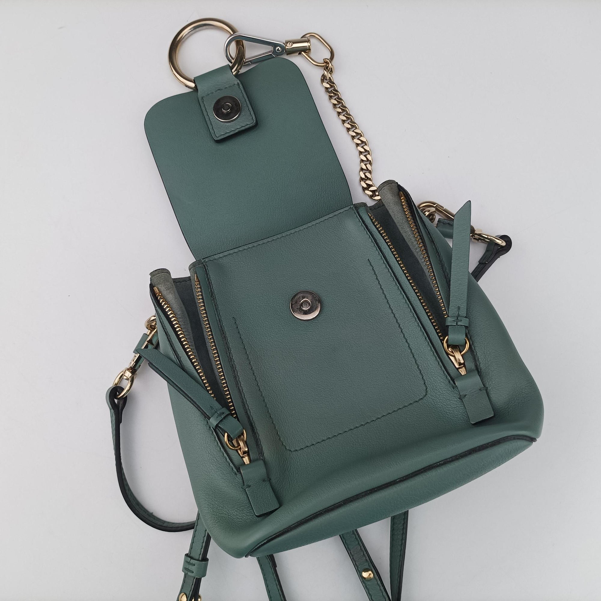 FAYE mini Blue Leather × Suede 08 17 75 65フェイ ミニ ブルー レザー × スエード 08 17 75 65
