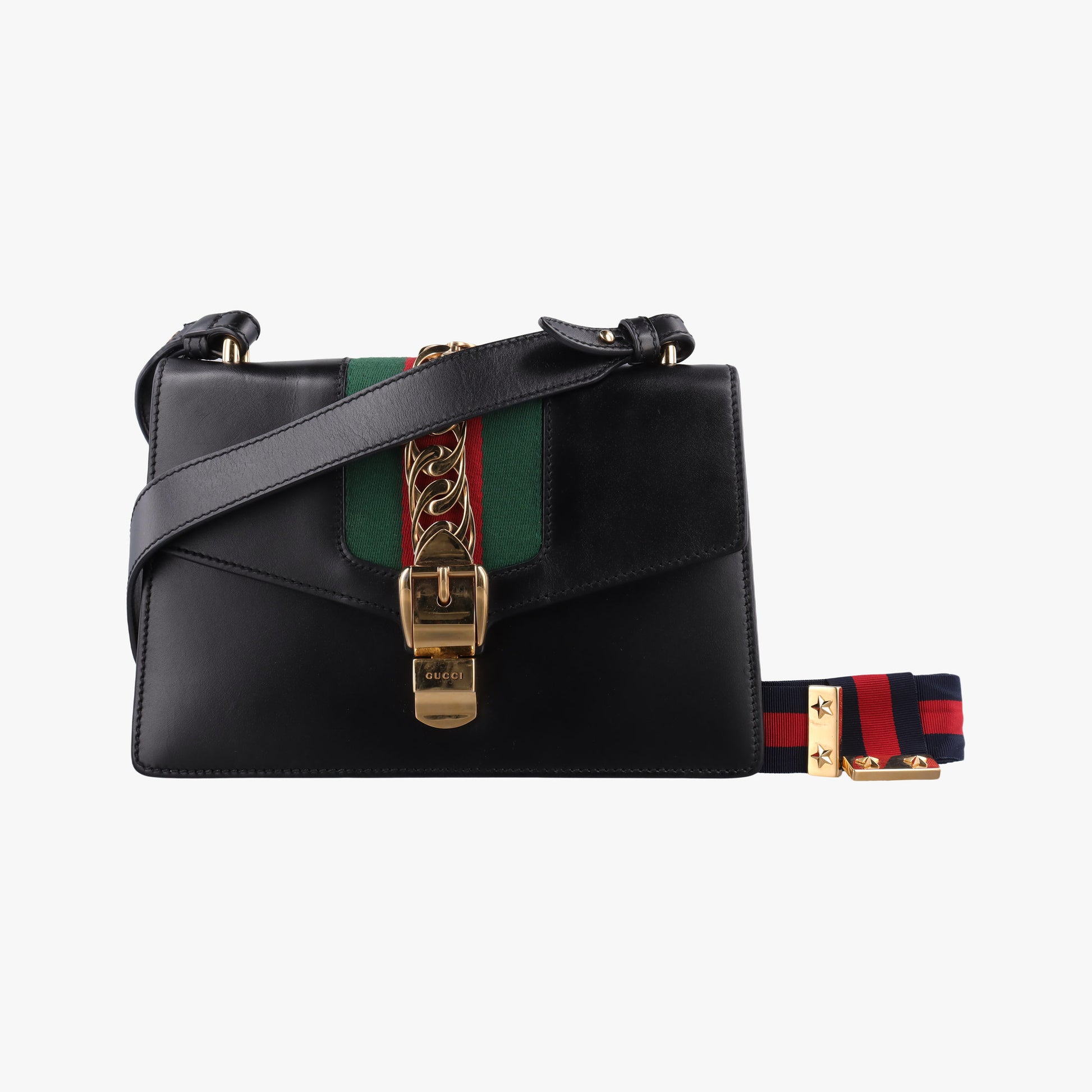Sylvie Black×green×red Leather 421882 F020615198シルヴィ ブラック×グリーン×レッド レザー 421882 F020615198