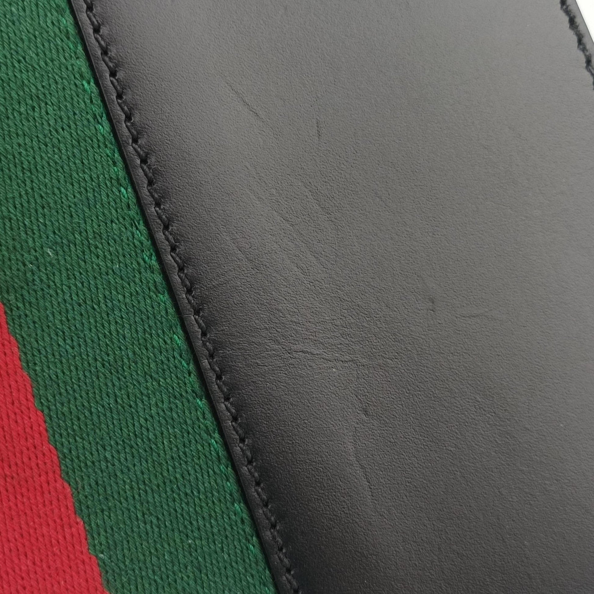 Sylvie Black×green×red Leather 421882 F020615198シルヴィ ブラック×グリーン×レッド レザー 421882 F020615198