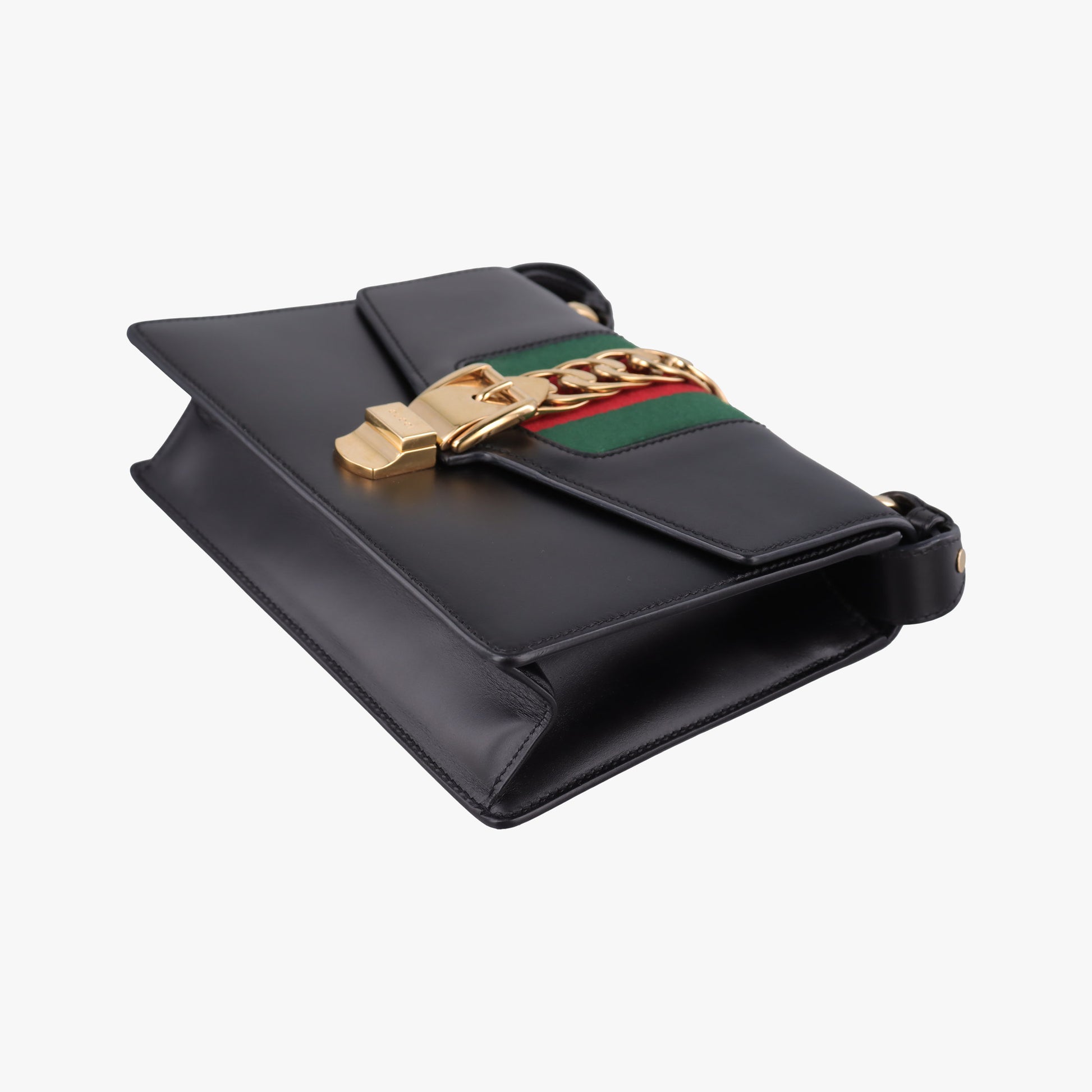 Sylvie Black×green×red Leather 421882 F020615198シルヴィ ブラック×グリーン×レッド レザー 421882 F020615198