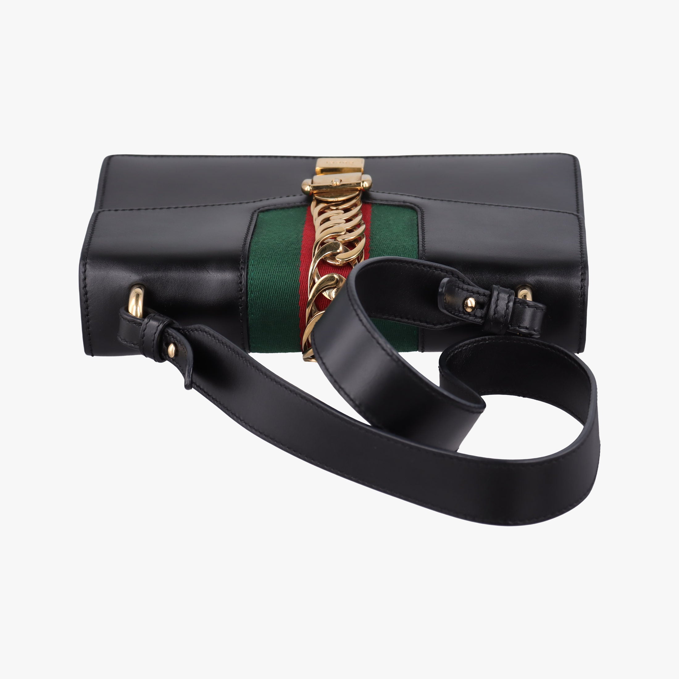 Sylvie Black×green×red Leather 421882 F020615198シルヴィ ブラック×グリーン×レッド レザー 421882 F020615198