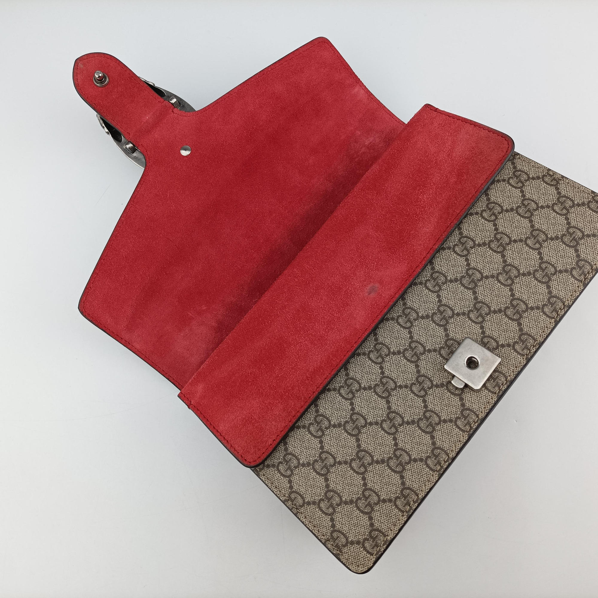 Dionysus beige×red PVC coated canvas × suede 400249 F027367643ディオニュソス ベージュ×レッド PVCコーティングキャンバス × スエード 400249 F027367643