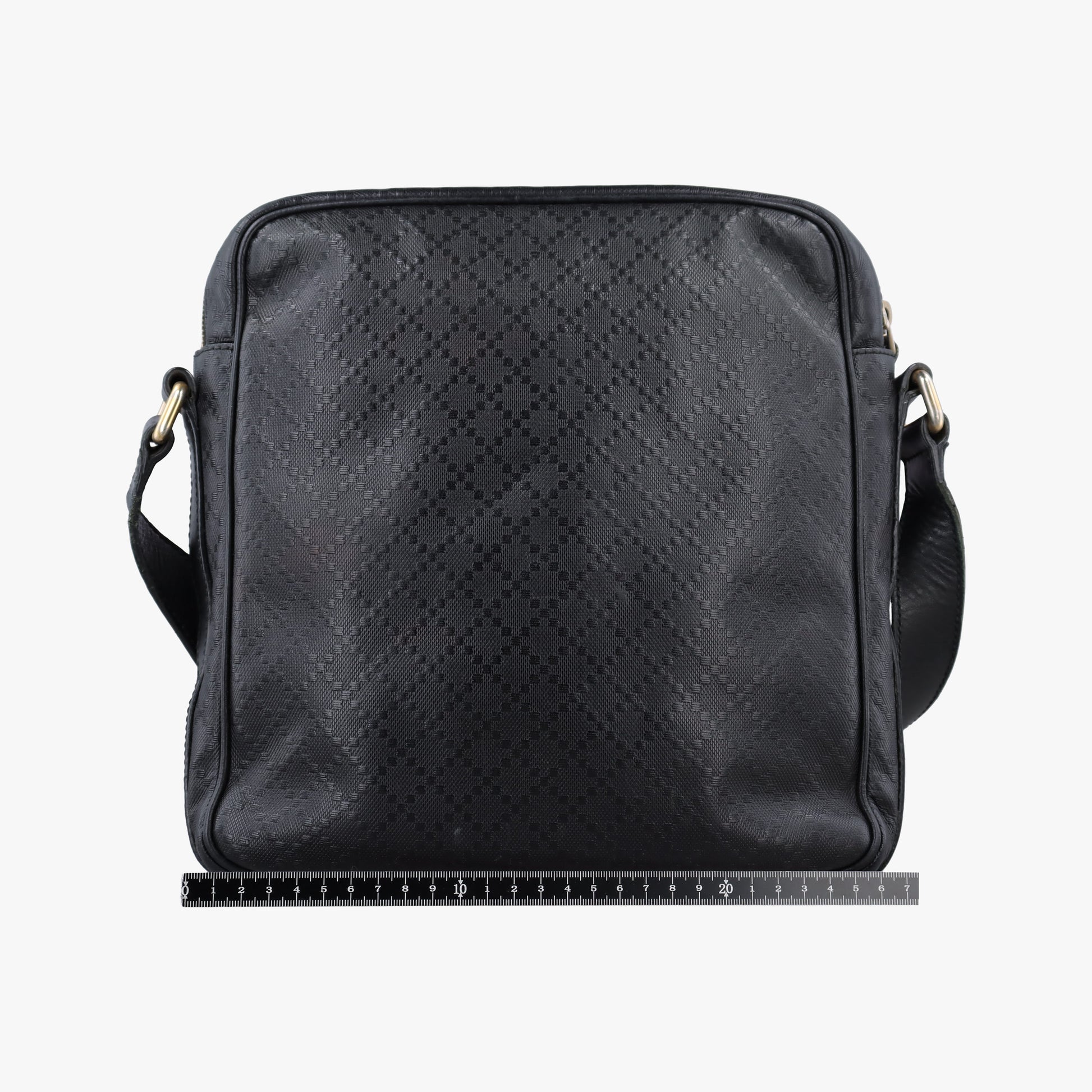 GG Imprime Messenger Black Leather 201448 D014656099GGインプリメ メッセンジャー ブラック レザー 201448 D014656099