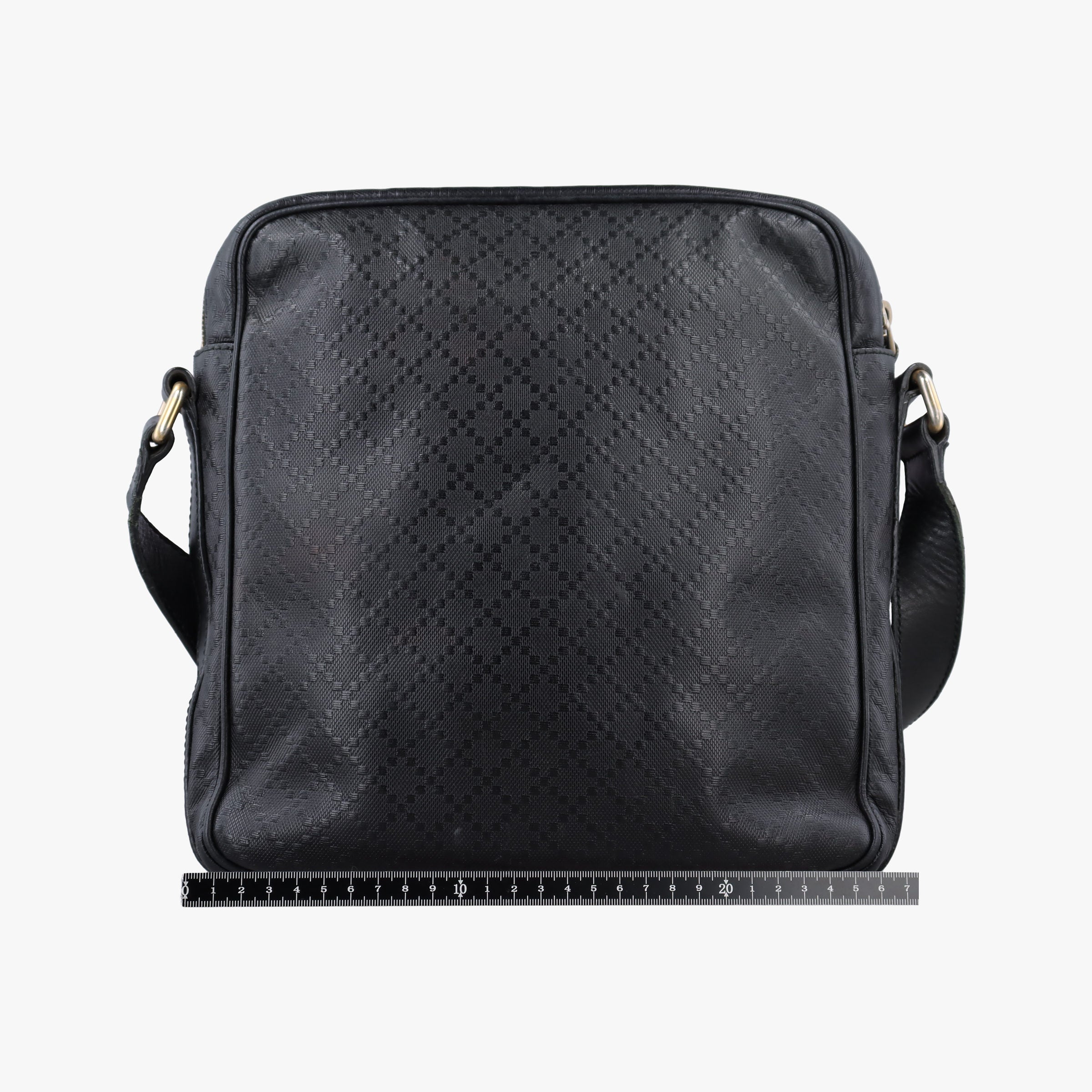 GG Imprime Messenger Black Leather 201448 D014656099GGインプリメ メッセンジャー ブラック レザー 201448 D014656099