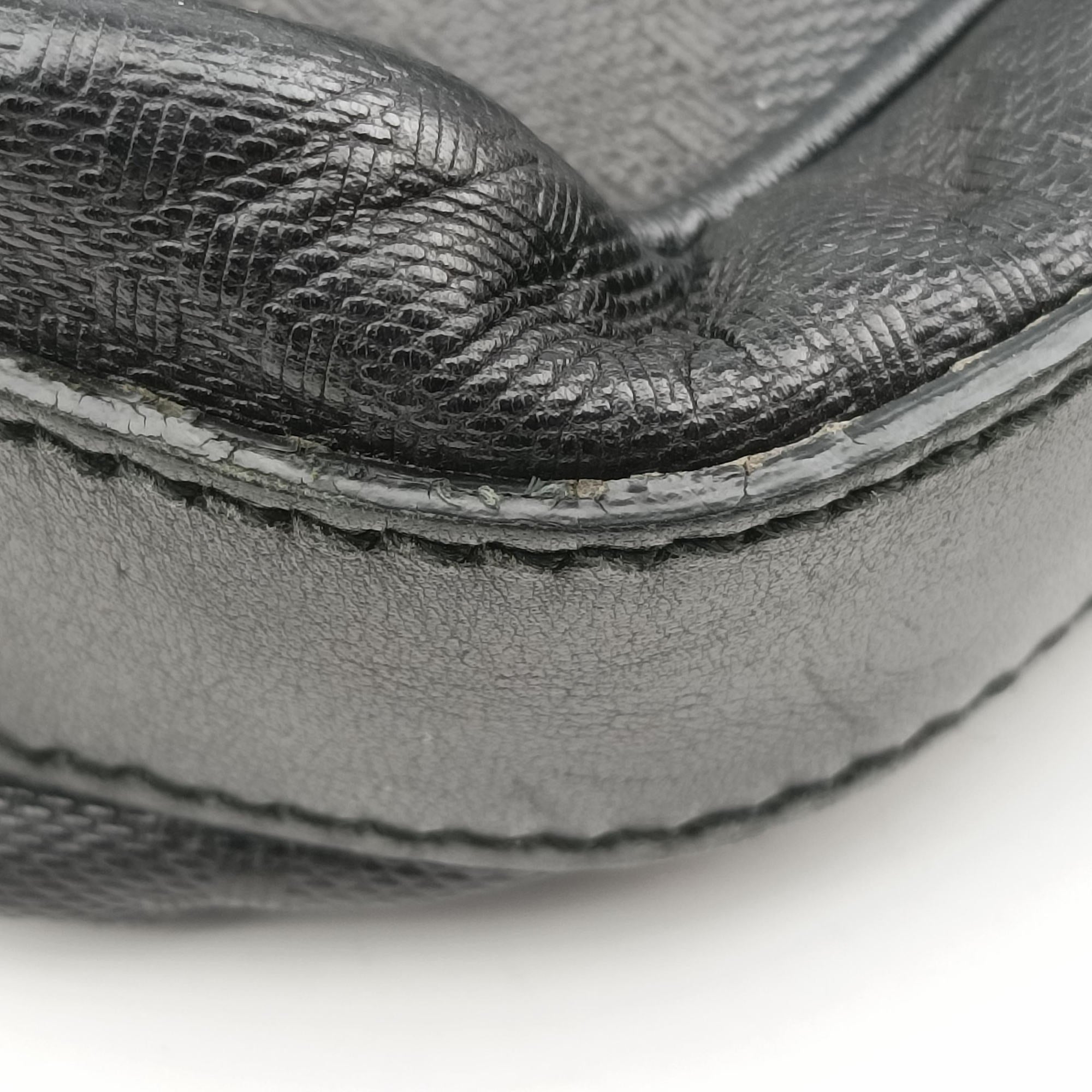 GG Imprime Messenger Black Leather 201448 D014656099GGインプリメ メッセンジャー ブラック レザー 201448 D014656099