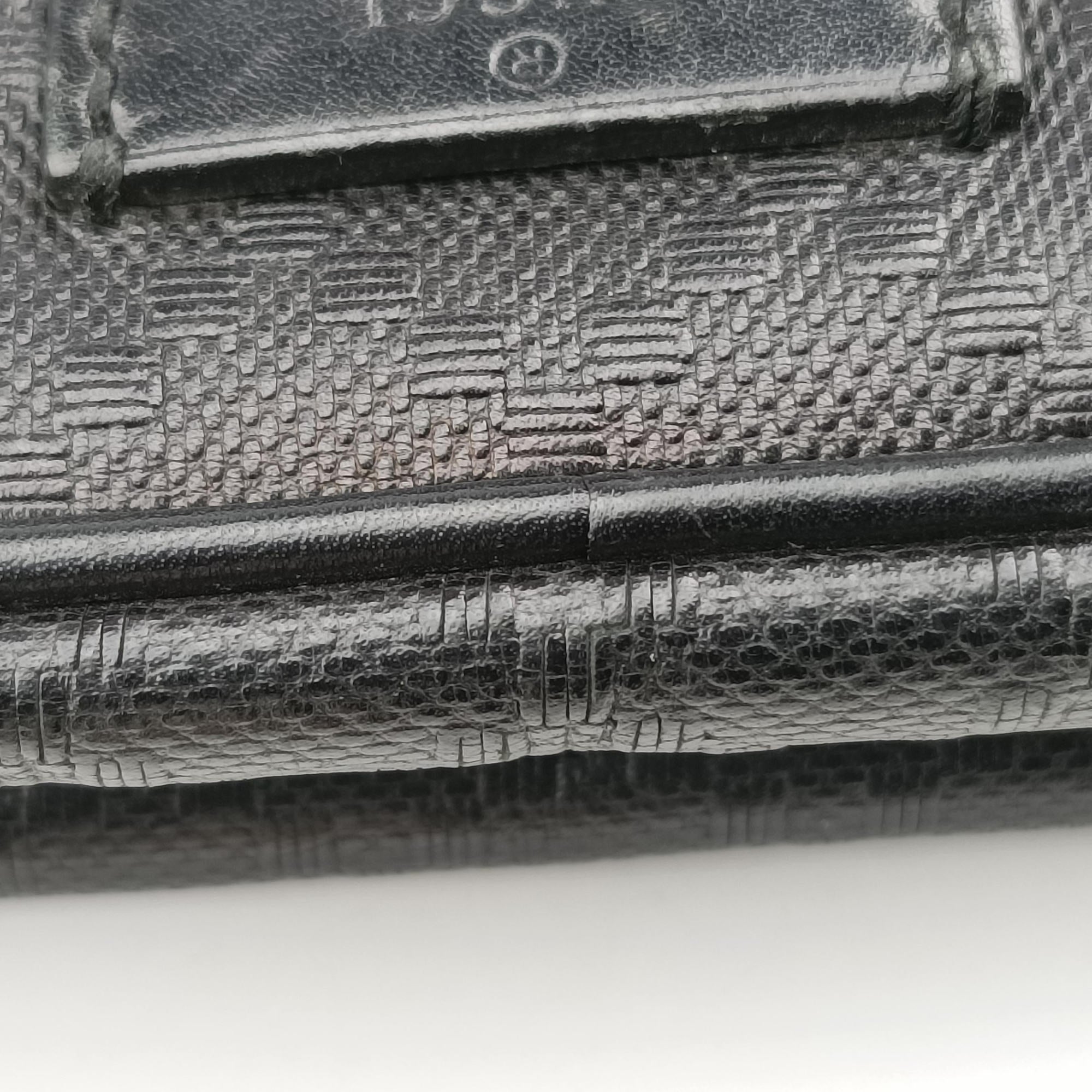 GG Imprime Messenger Black Leather 201448 D014656099GGインプリメ メッセンジャー ブラック レザー 201448 D014656099
