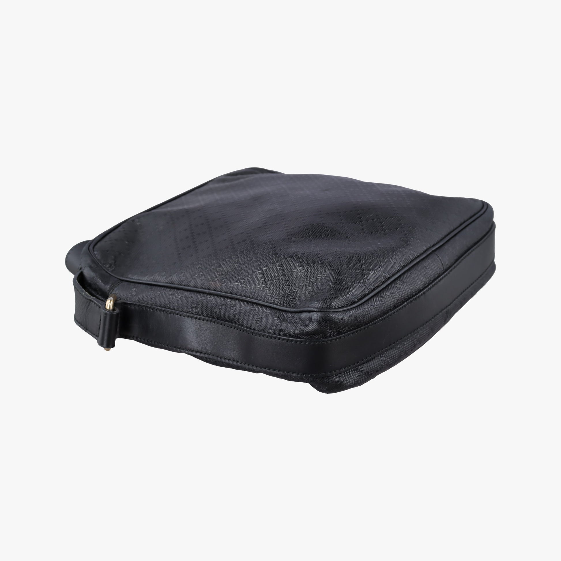 GG Imprime Messenger Black Leather 201448 D014656099GGインプリメ メッセンジャー ブラック レザー 201448 D014656099