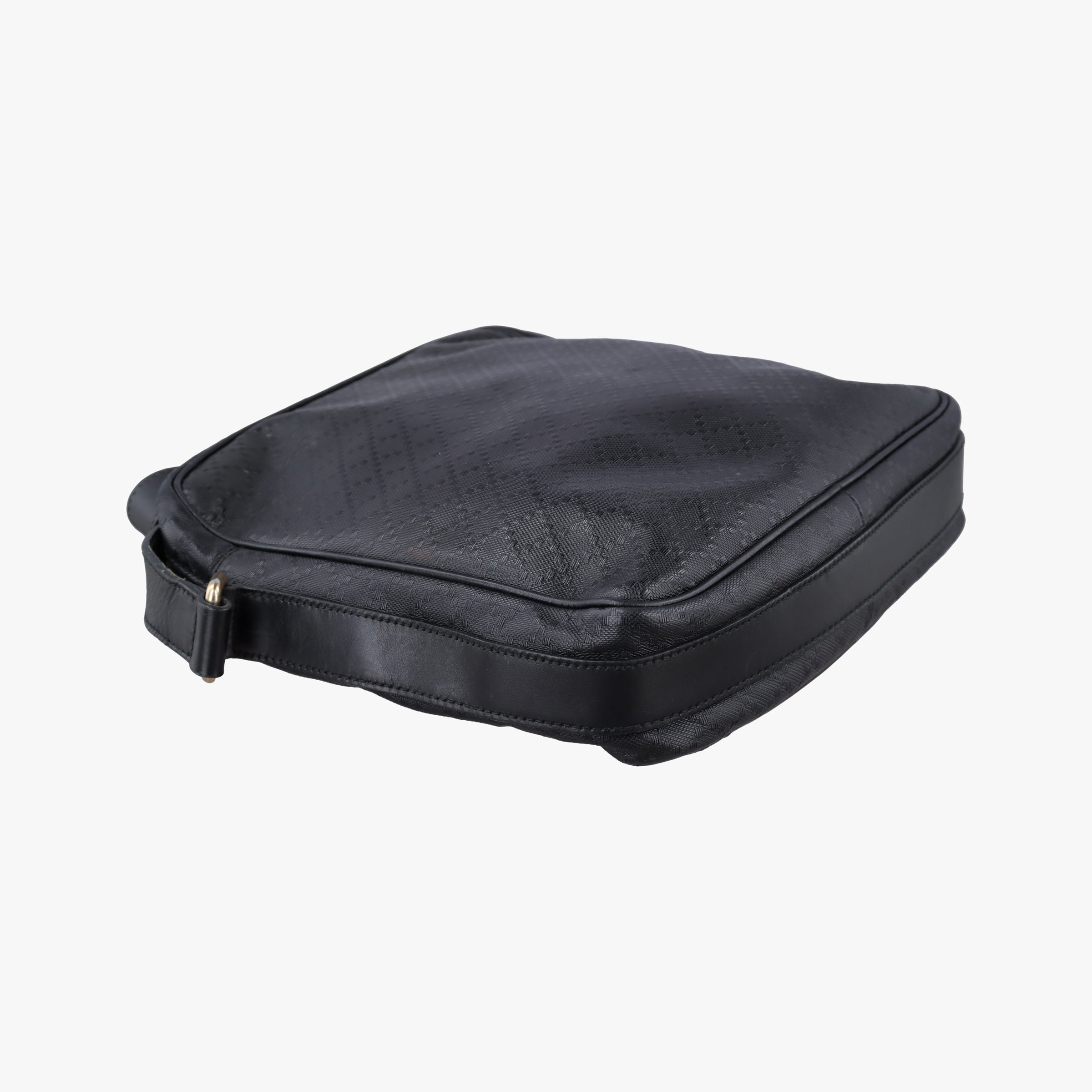GG Imprime Messenger Black Leather 201448 D014656099GGインプリメ メッセンジャー ブラック レザー 201448 D014656099