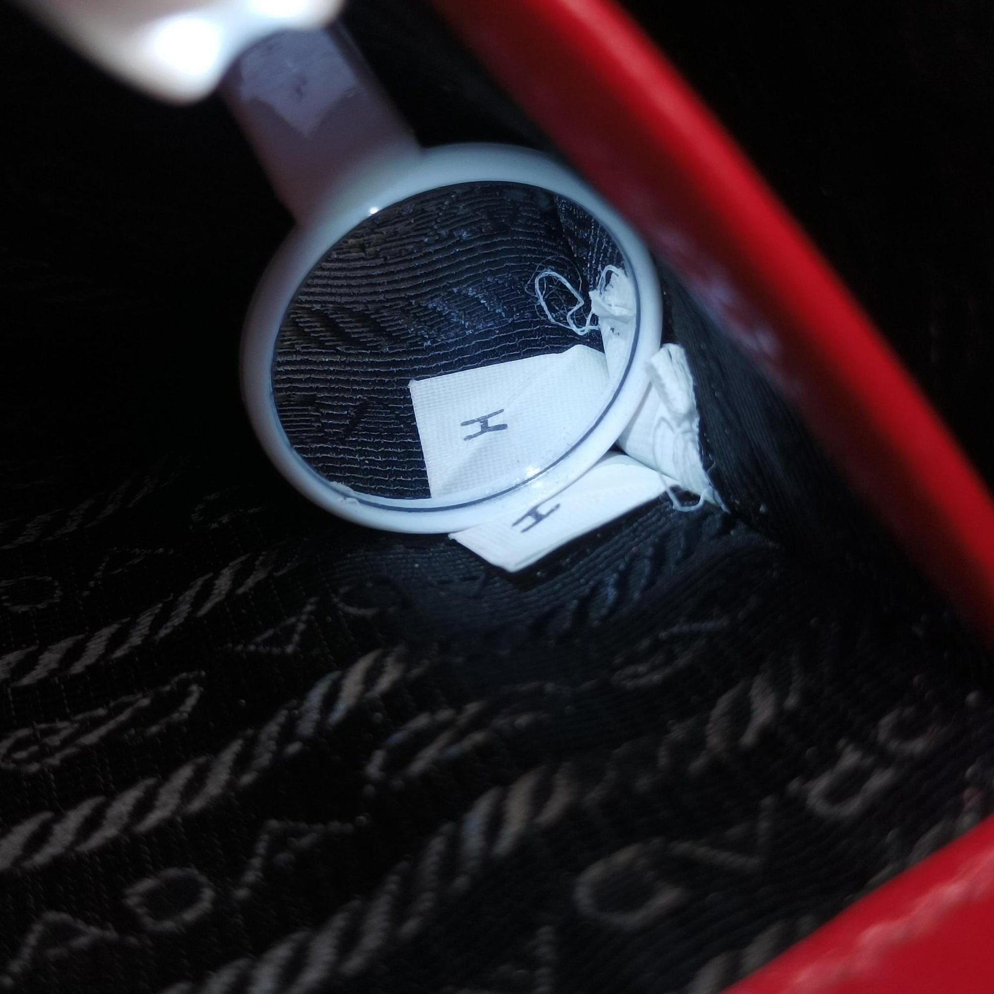 Triangle Logo Red SAFFIANO Leather 1BD200 25 Hトライアングルロゴ レッド サフィアーノレザー 1BD200 25 H