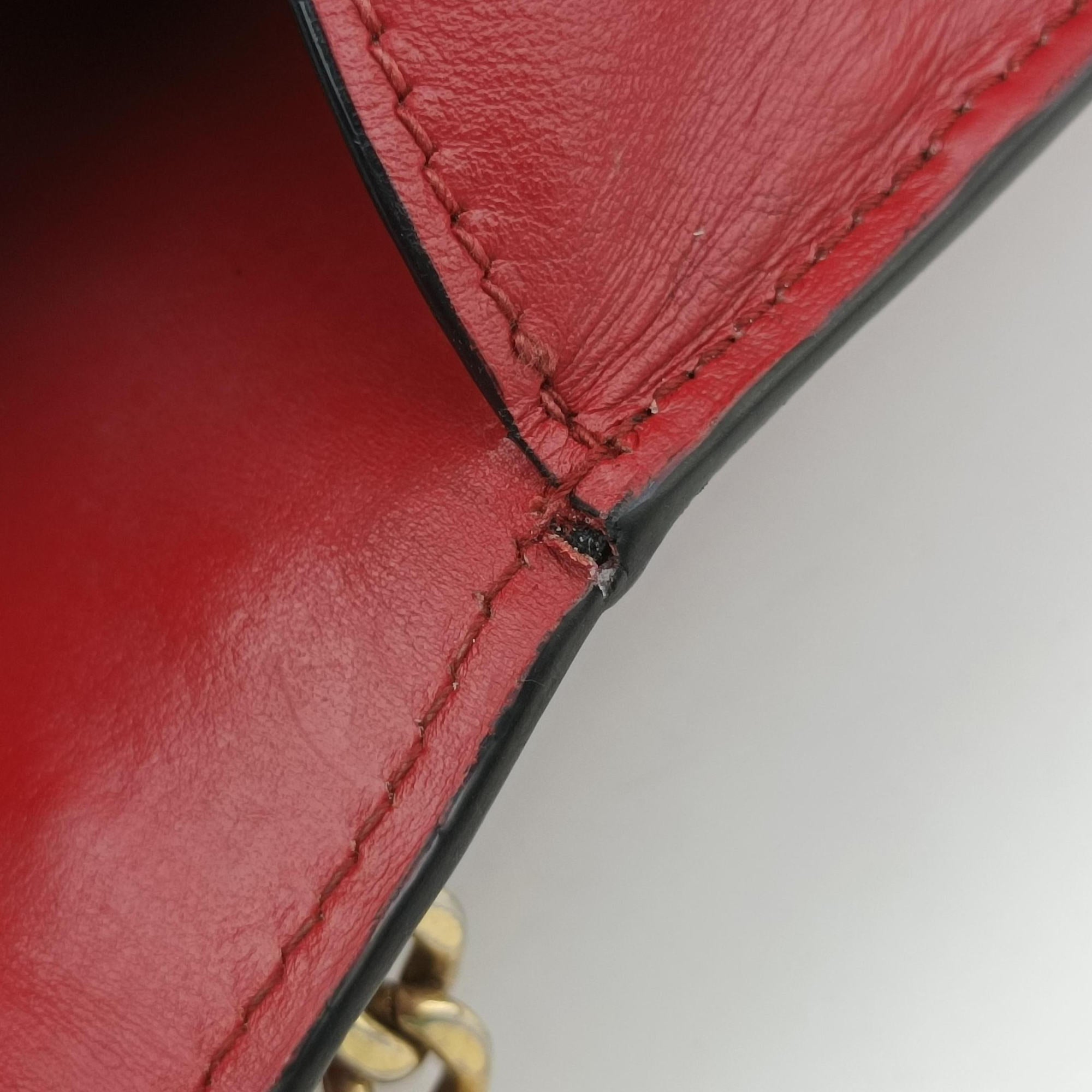 Triangle Logo Red SAFFIANO Leather 1BD200 25 Hトライアングルロゴ レッド サフィアーノレザー 1BD200 25 H