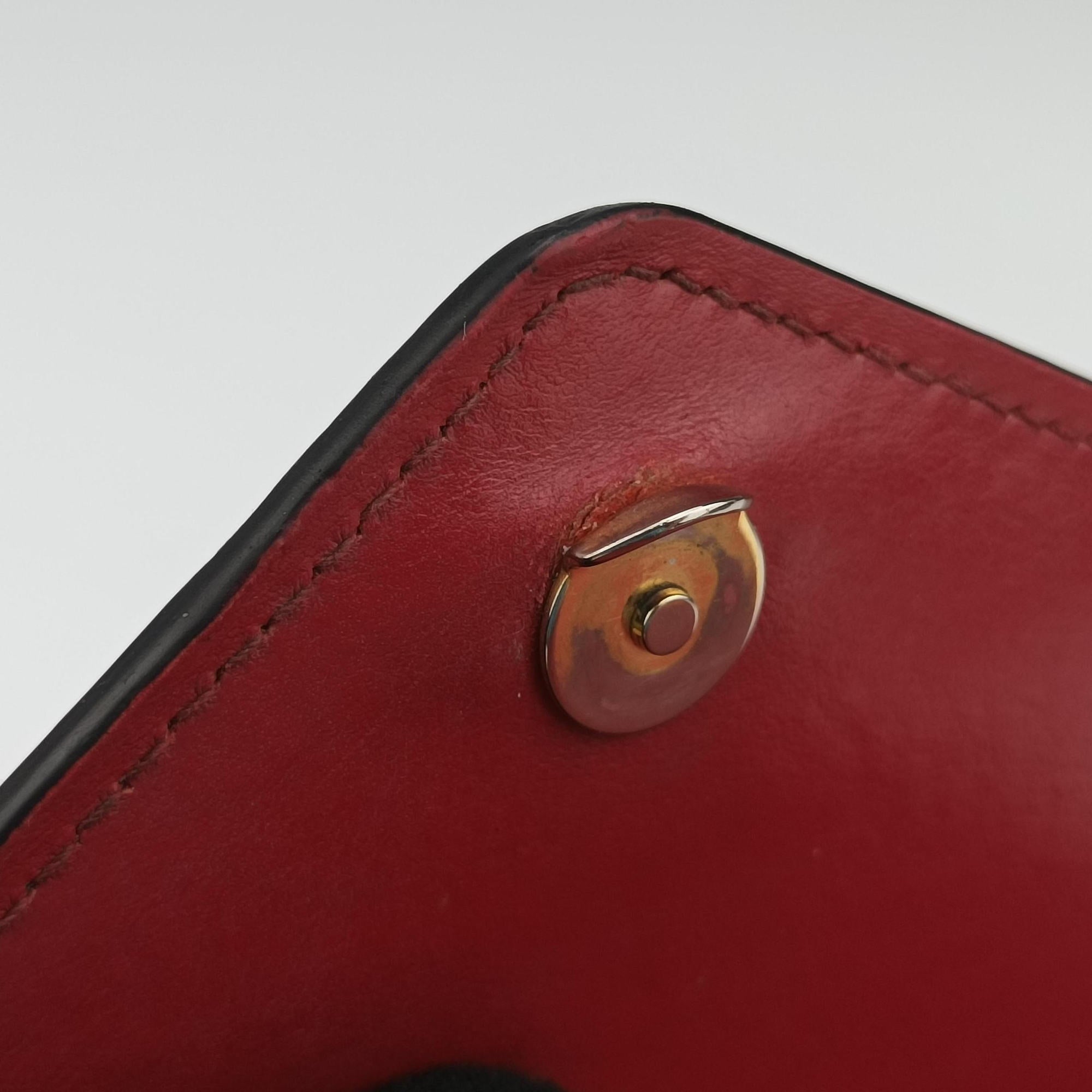 Triangle Logo Red SAFFIANO Leather 1BD200 25 Hトライアングルロゴ レッド サフィアーノレザー 1BD200 25 H