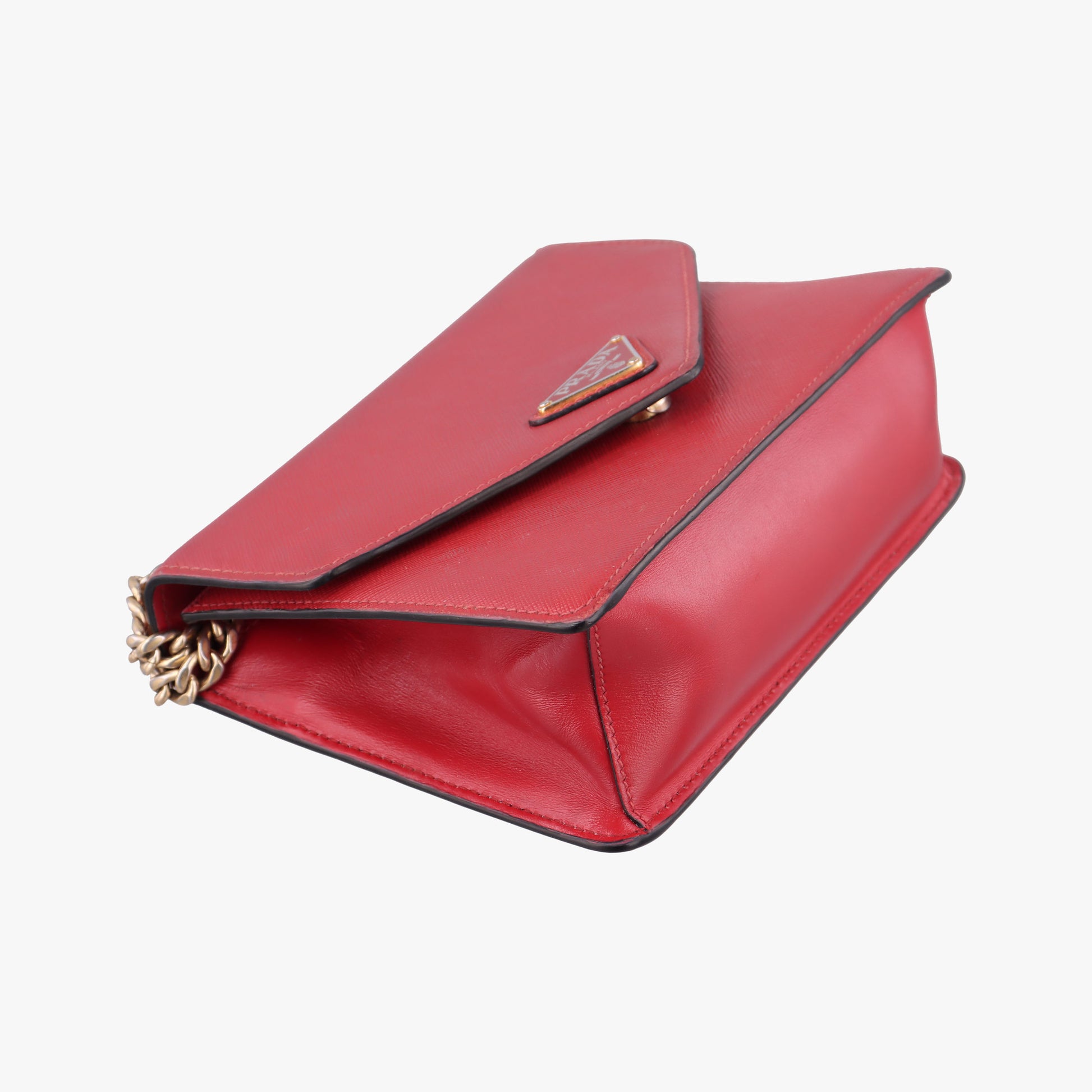 Triangle Logo Red SAFFIANO Leather 1BD200 25 Hトライアングルロゴ レッド サフィアーノレザー 1BD200 25 H