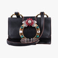 Pre-owned Miu Miu Miu Lady Black Leather  shoulderbag | stylenewstar