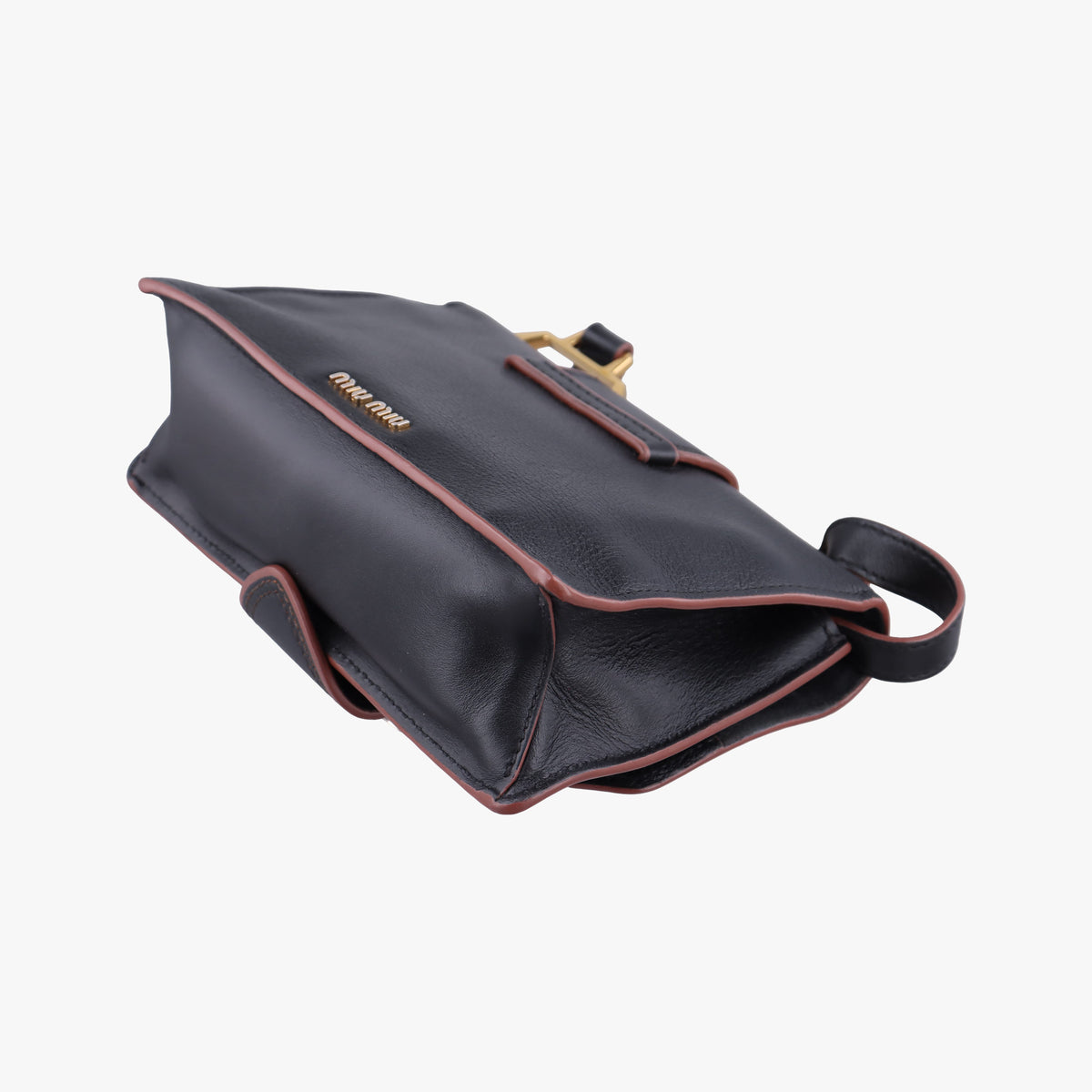 Pre-owned Miu Miu Miu Lady Black Leather  shoulderbag | stylenewstar