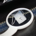 Triangle Logo Plate Navy Saffiano Leather D 7三角 ロゴ プレート ネイビー サフィアーノレザー D 7