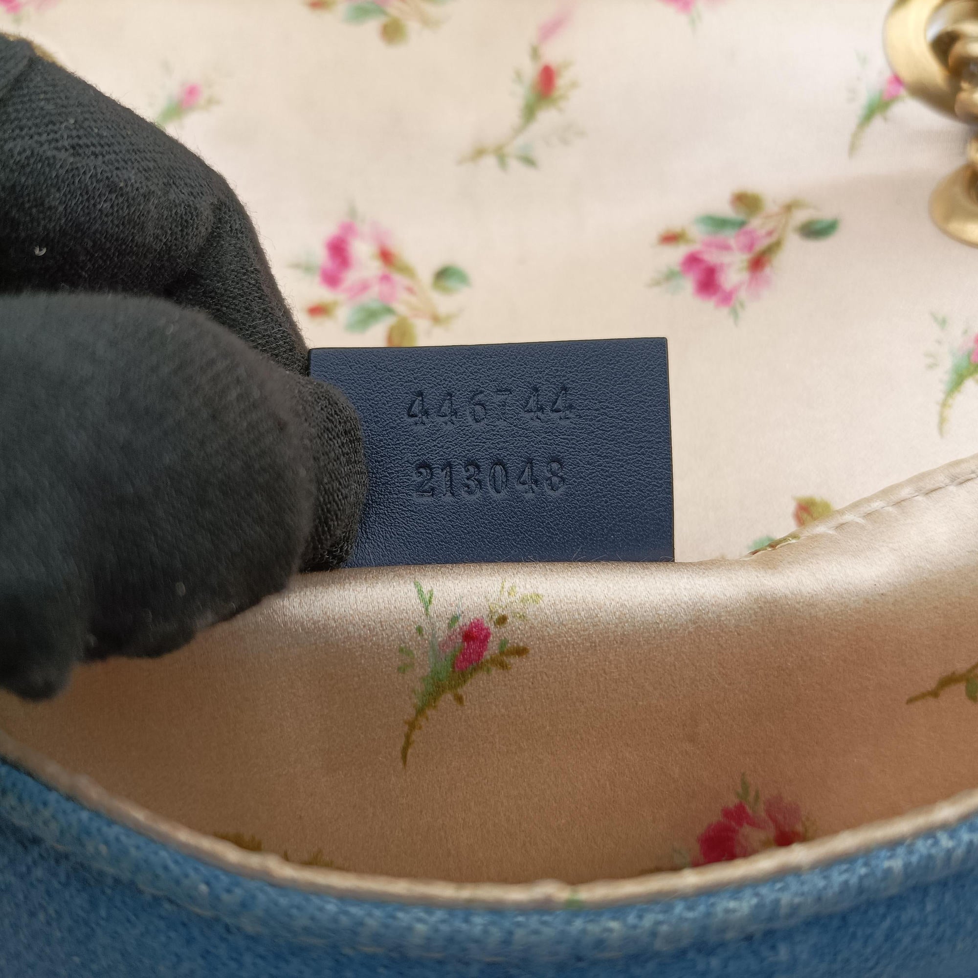GG Marmont Blue Denim 446744 C023412281GGマーモント ブルー デニム 446744 C023412281