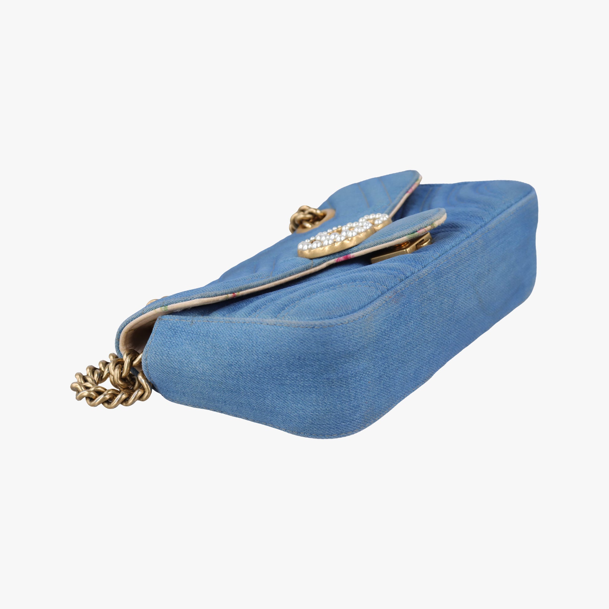 GG Marmont Blue Denim 446744 C023412281GGマーモント ブルー デニム 446744 C023412281