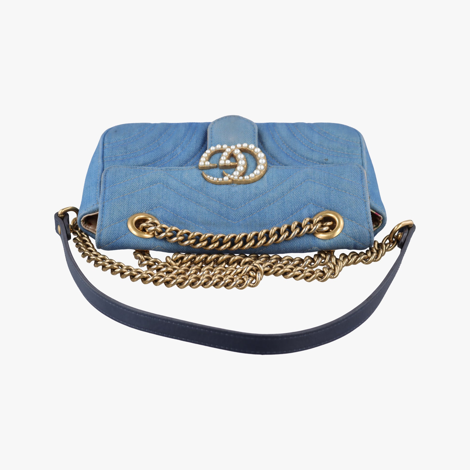 GG Marmont Blue Denim 446744 C023412281GGマーモント ブルー デニム 446744 C023412281